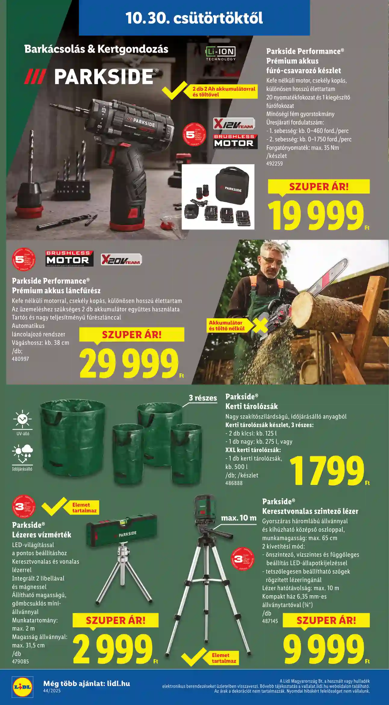 Lidl akciós újság 44. hét (Érvényes 10.30-tól) (17 oldal)