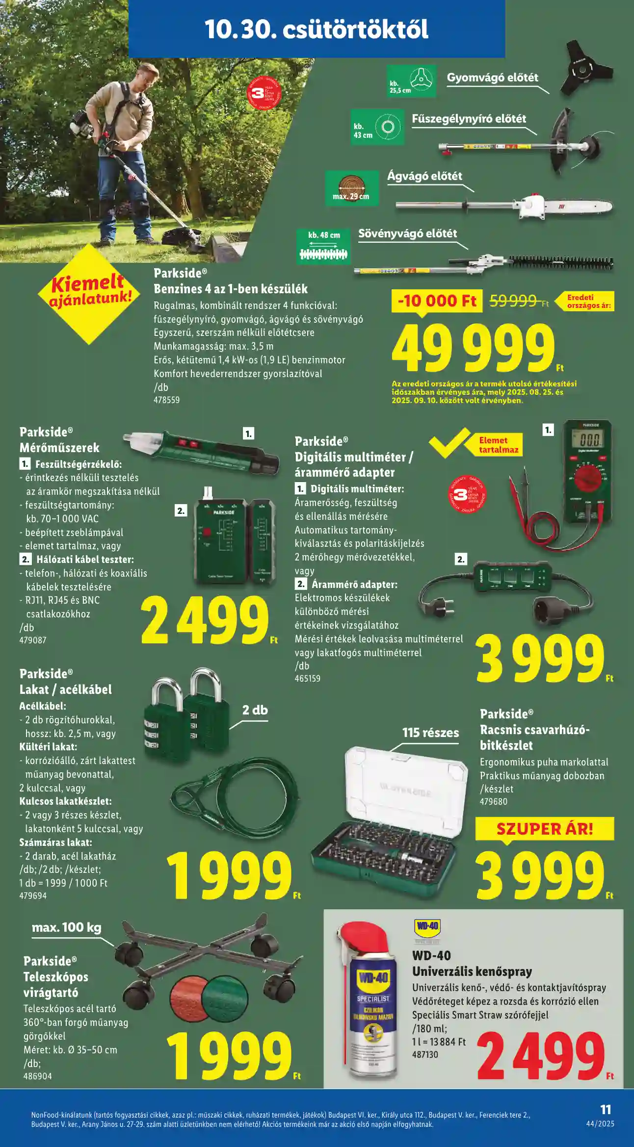 Lidl akciós újság 44. hét (Érvényes 10.30-tól) (3 oldal)