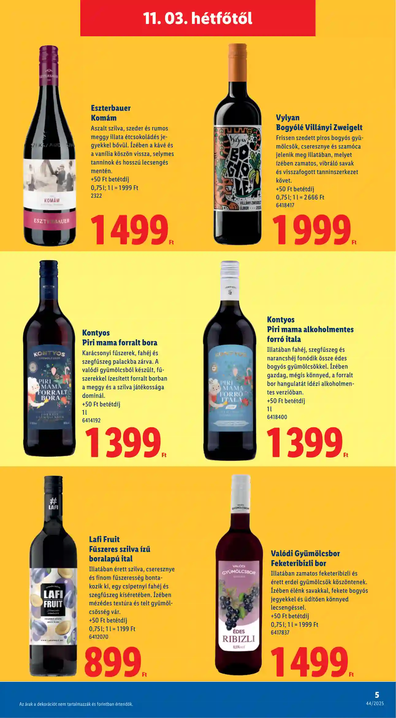 Lidl akciós újság 45. hét (Érvényes 11.03-tól) (5 oldal)