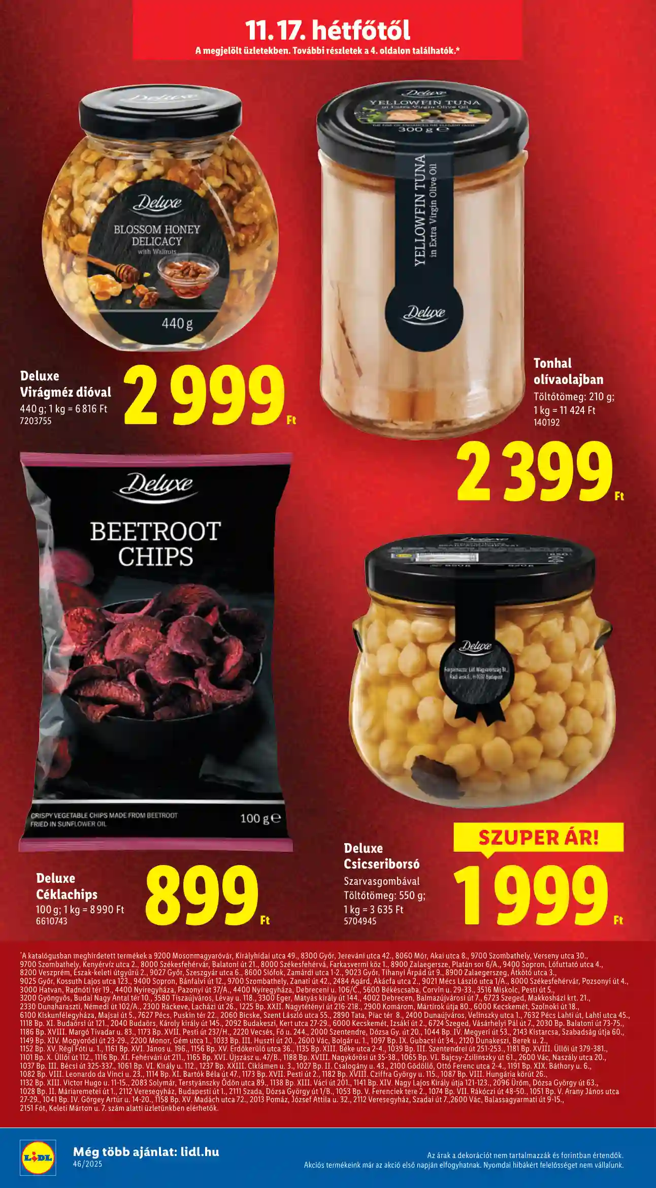 Lidl akciós újság 46. hét (Regionális Deluxe katalógus) (4 oldal)