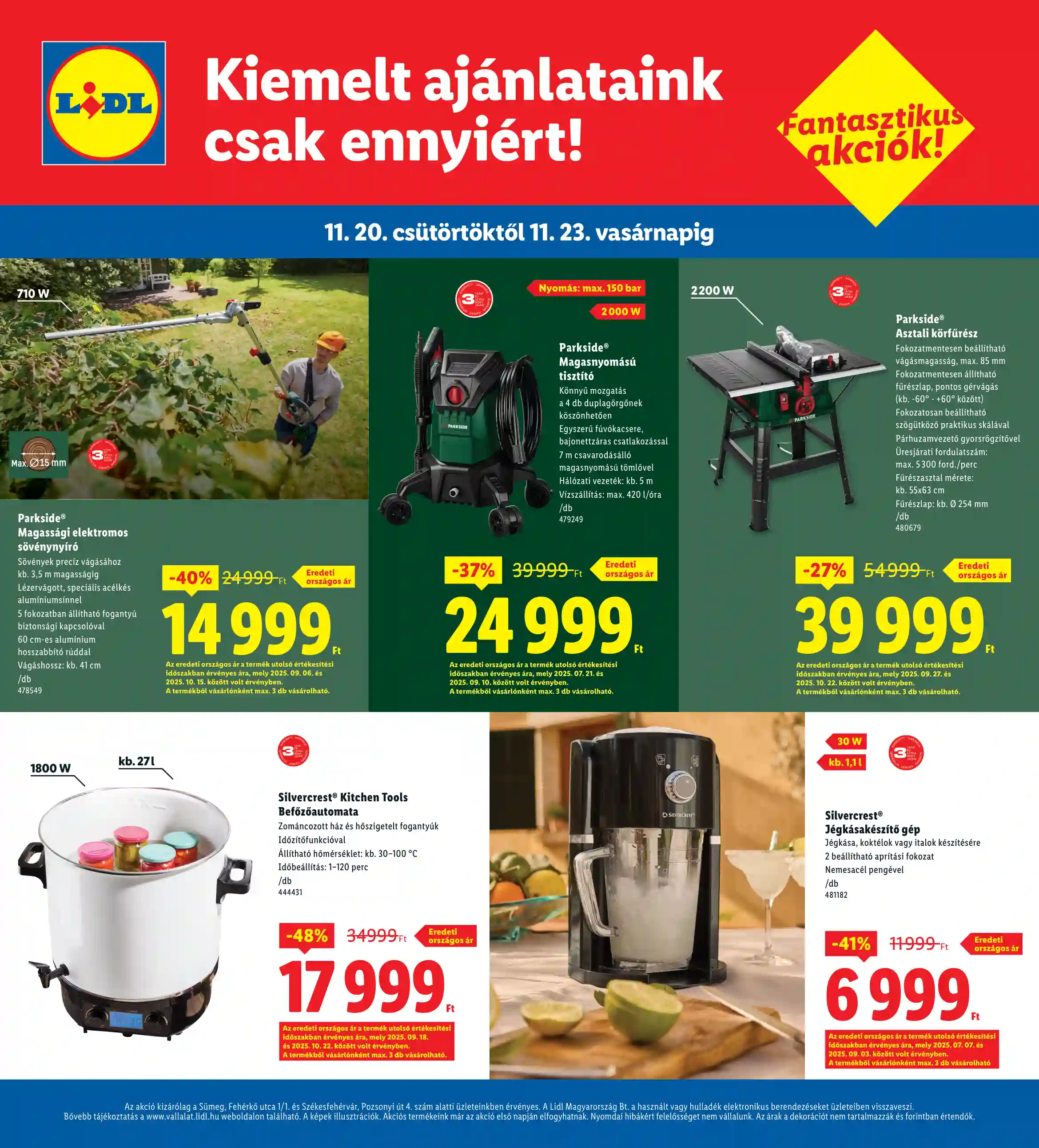 Lidl akciós újság 47. hét (Regionális akciók) (4 oldal)