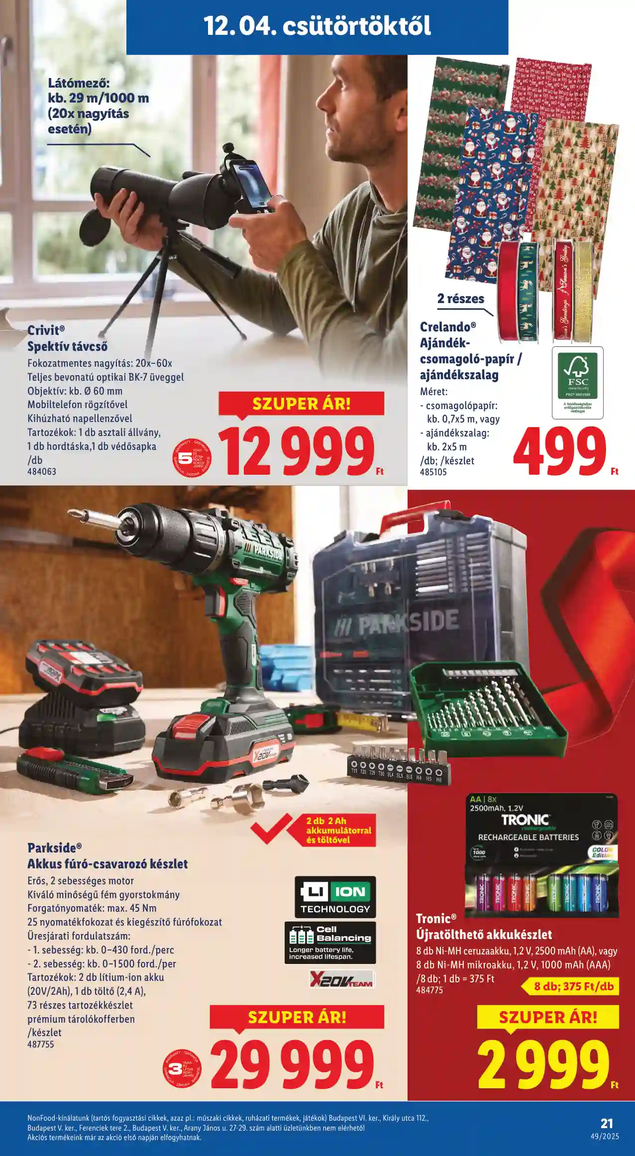 Lidl akciós újság 49. hét (Érvényes 12.04-től) (14 oldal)