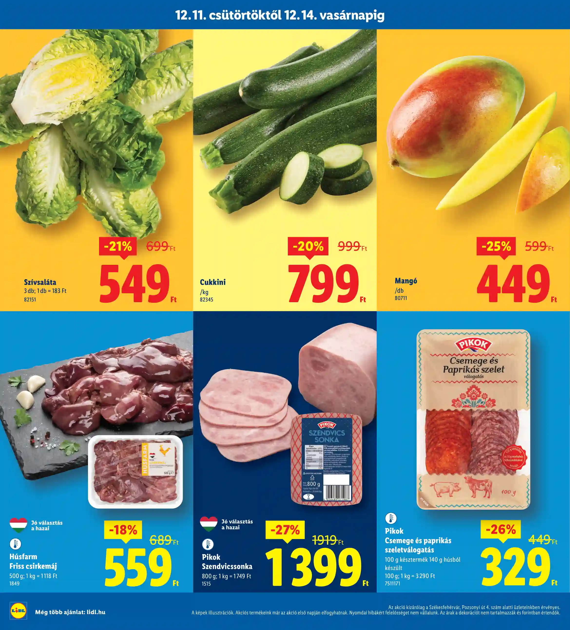 Lidl akciós újság 50. hét (Regionális akciók – Székesfehérvár) (2 oldal)