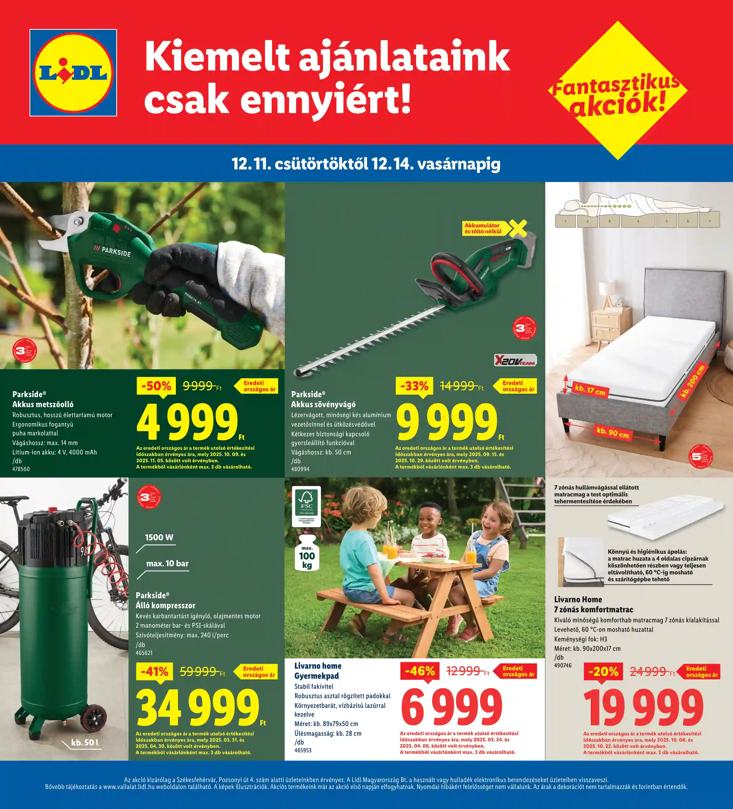 Lidl akciós újság 50. hét (Regionális akciók – Székesfehérvár) (4 oldal)