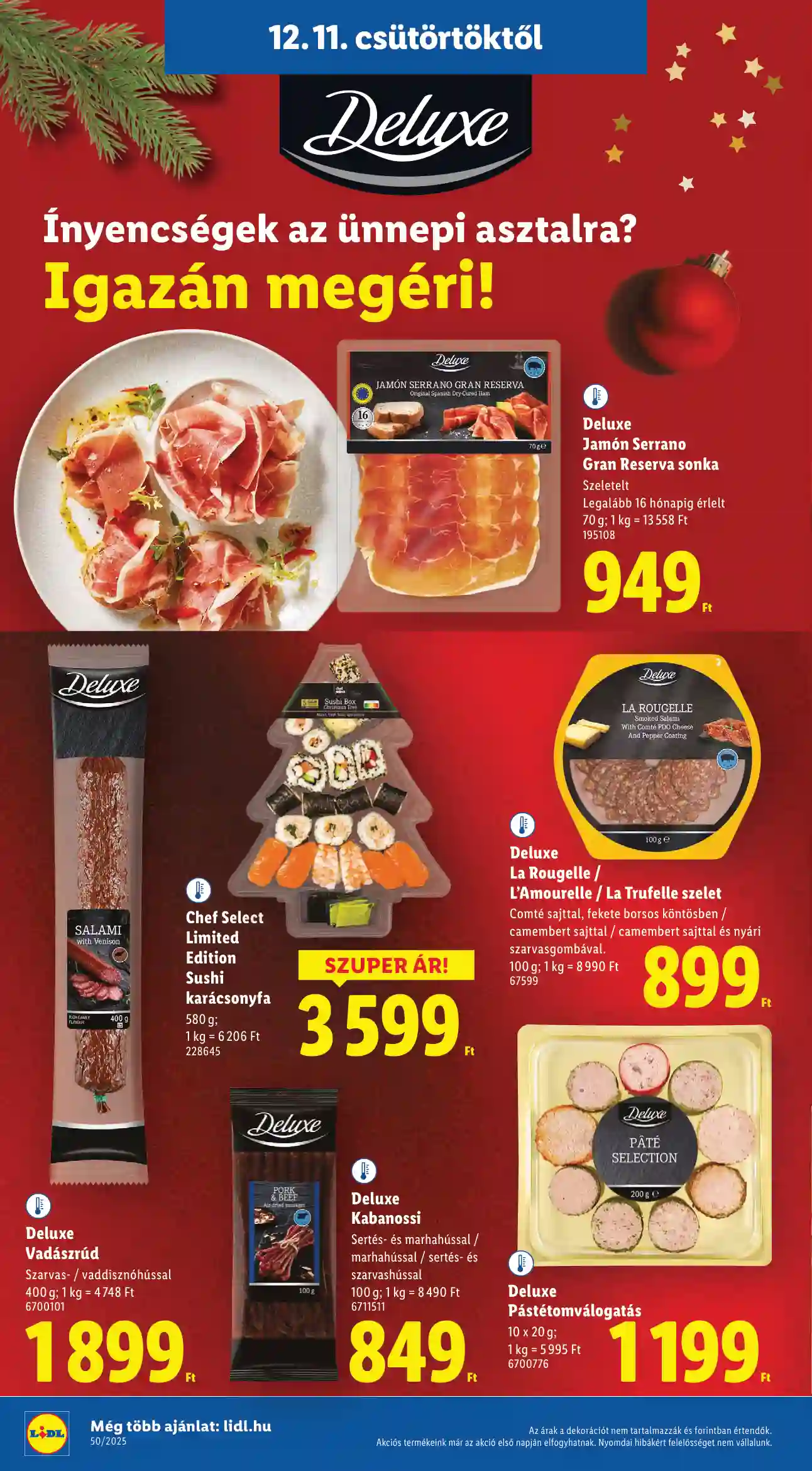 Lidl akciós újság 50. hét (Érvényes 12.11-től) (6 oldal)