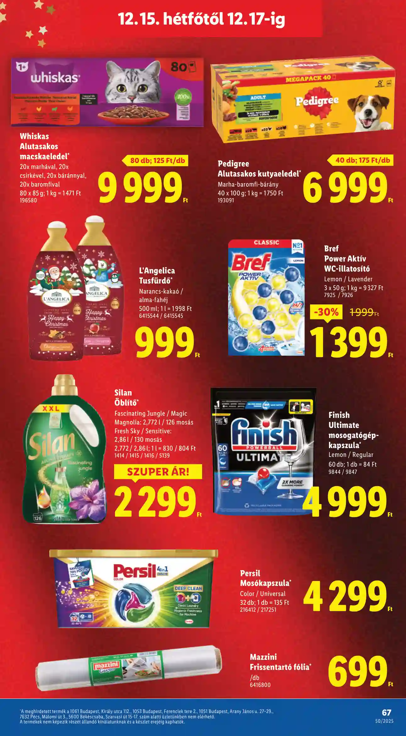 Lidl akciós újság 50. hét (Érvényes 12.11-től) (64 oldal)