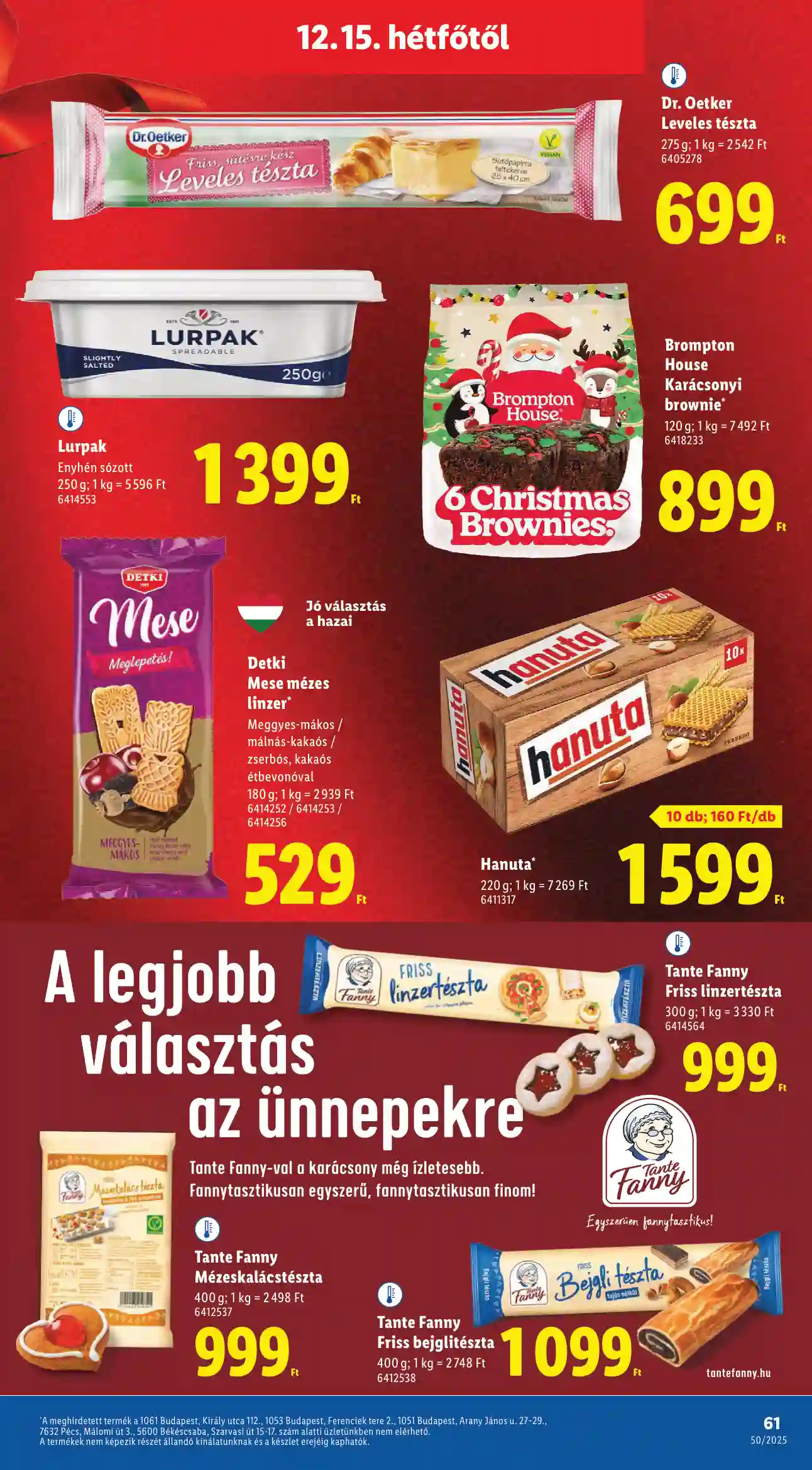 Lidl akciós újság 50. hét (Érvényes 12.11-től) (58 oldal)