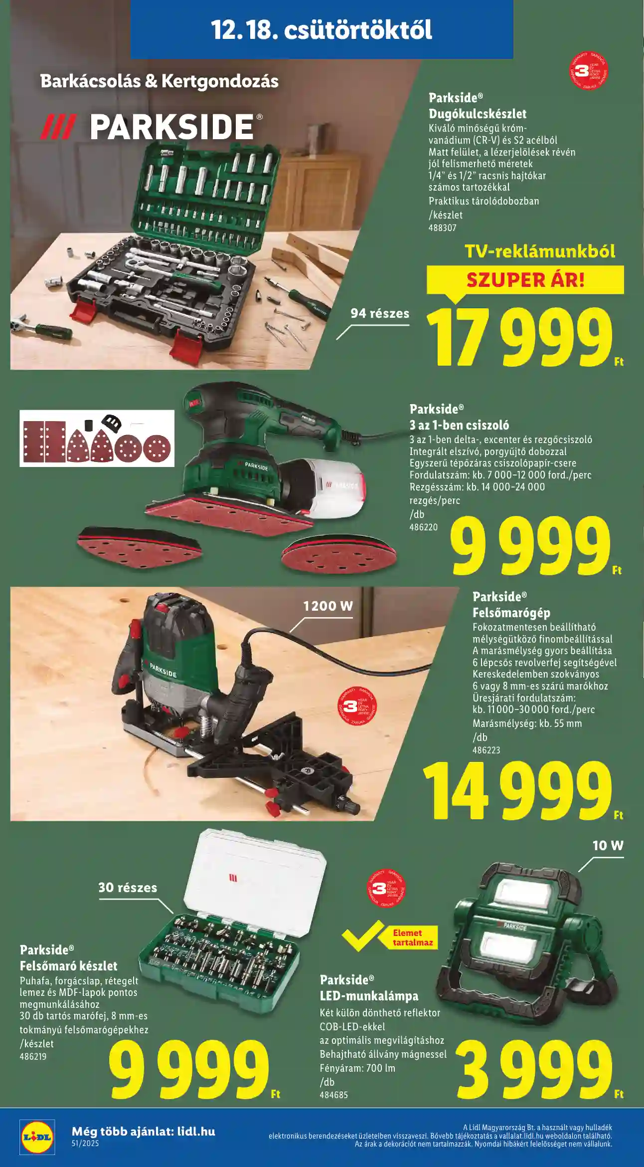 Lidl akciós újság 51. hét (Érvényes 12.18-tól) (19 oldal)