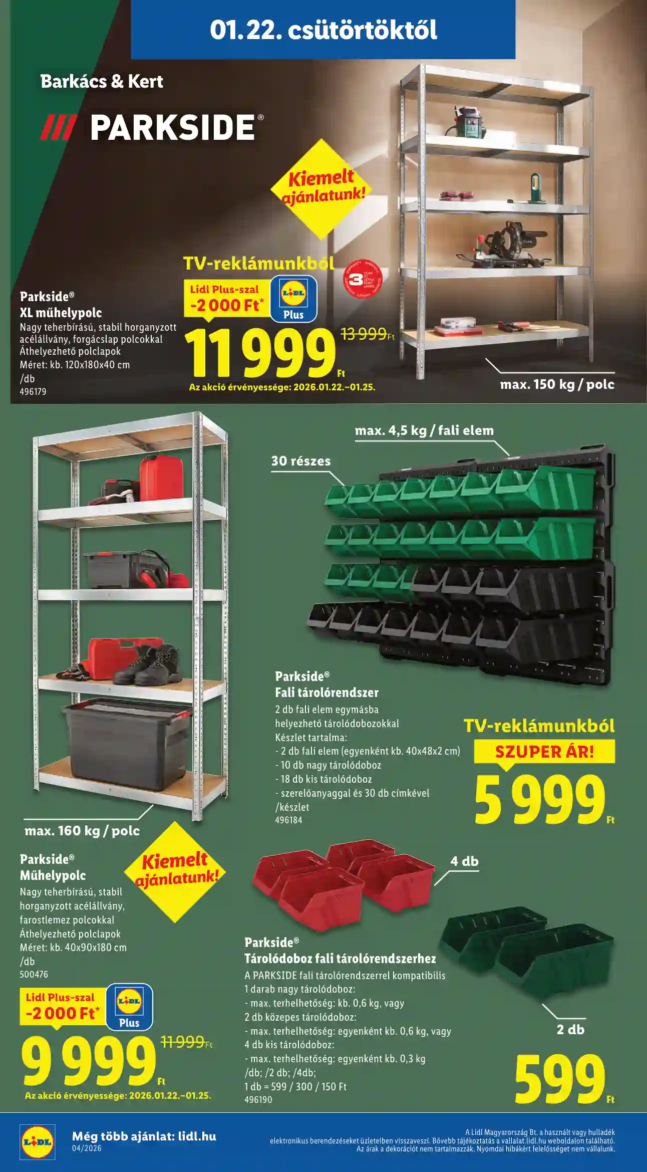 Lidl akciós újság 4. hét (Érvényes 01.22-től) (2 oldal)