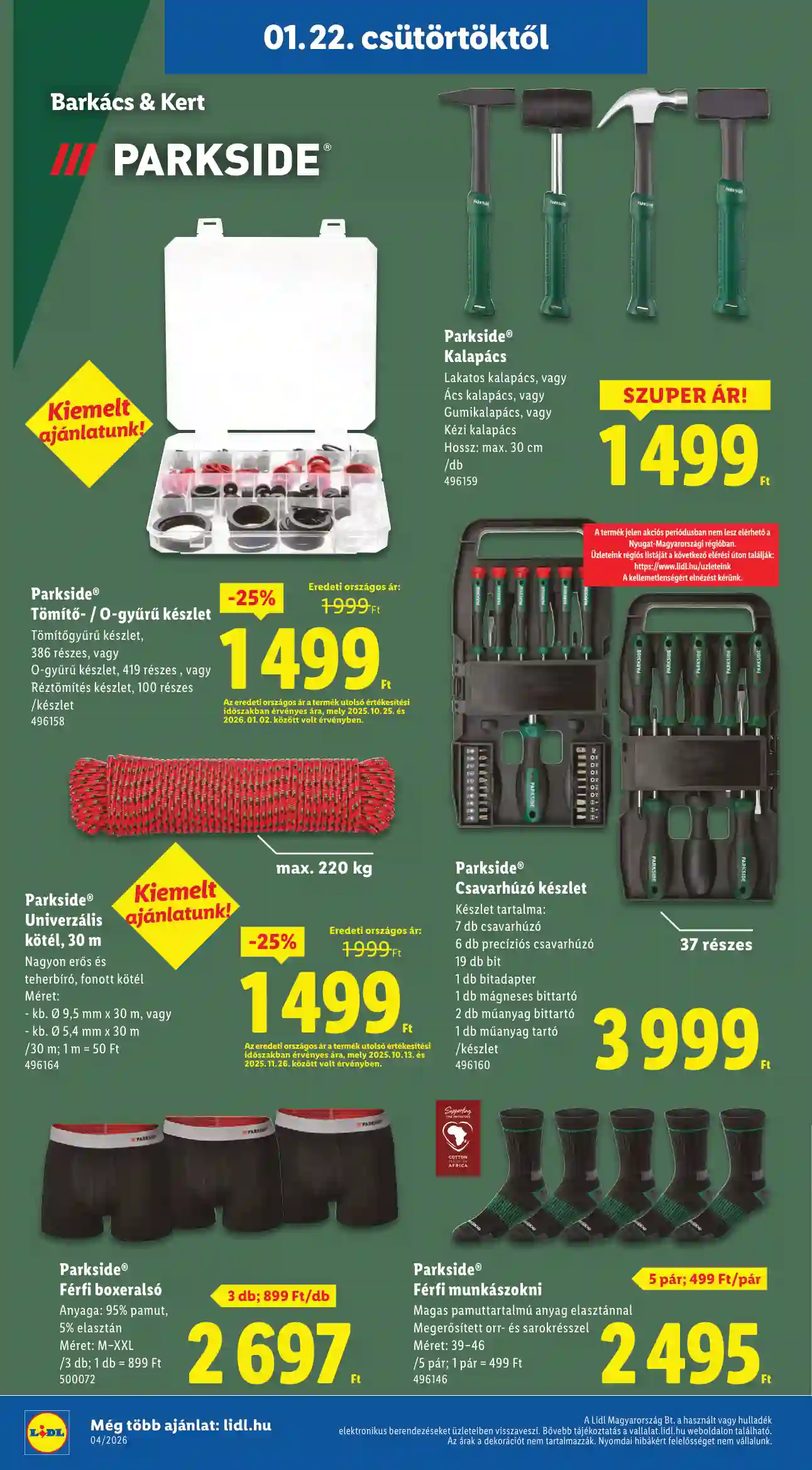 Lidl akciós újság 4. hét (Érvényes 01.22-től) (16 oldal)