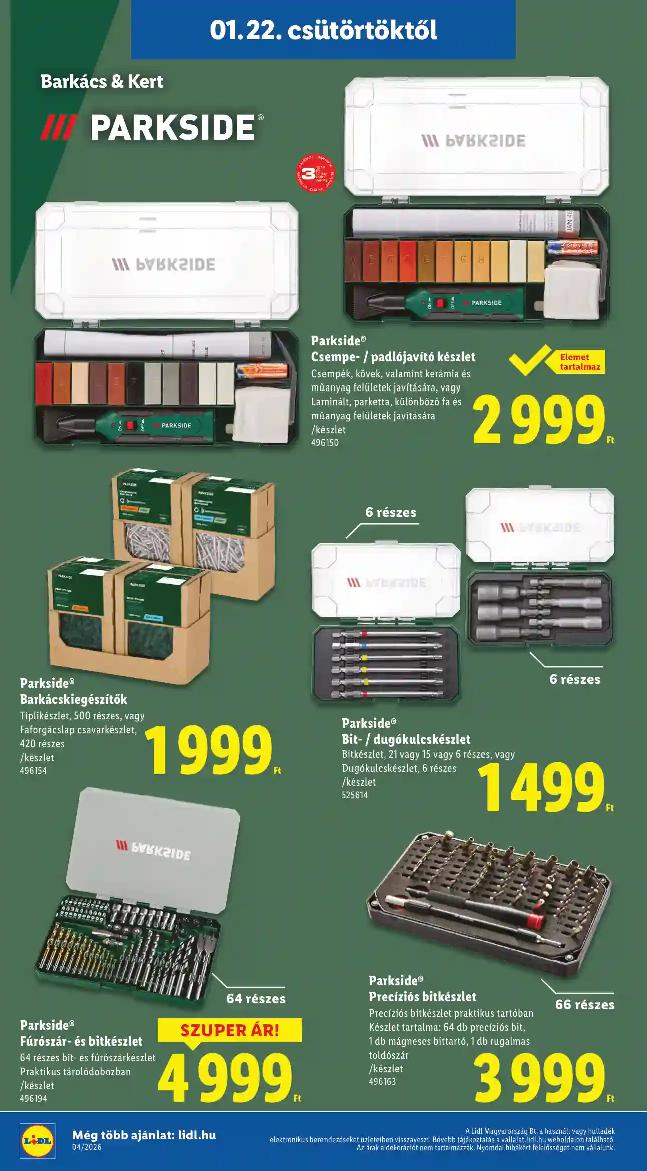 Lidl akciós újság 4. hét (Érvényes 01.22-től) (19 oldal)