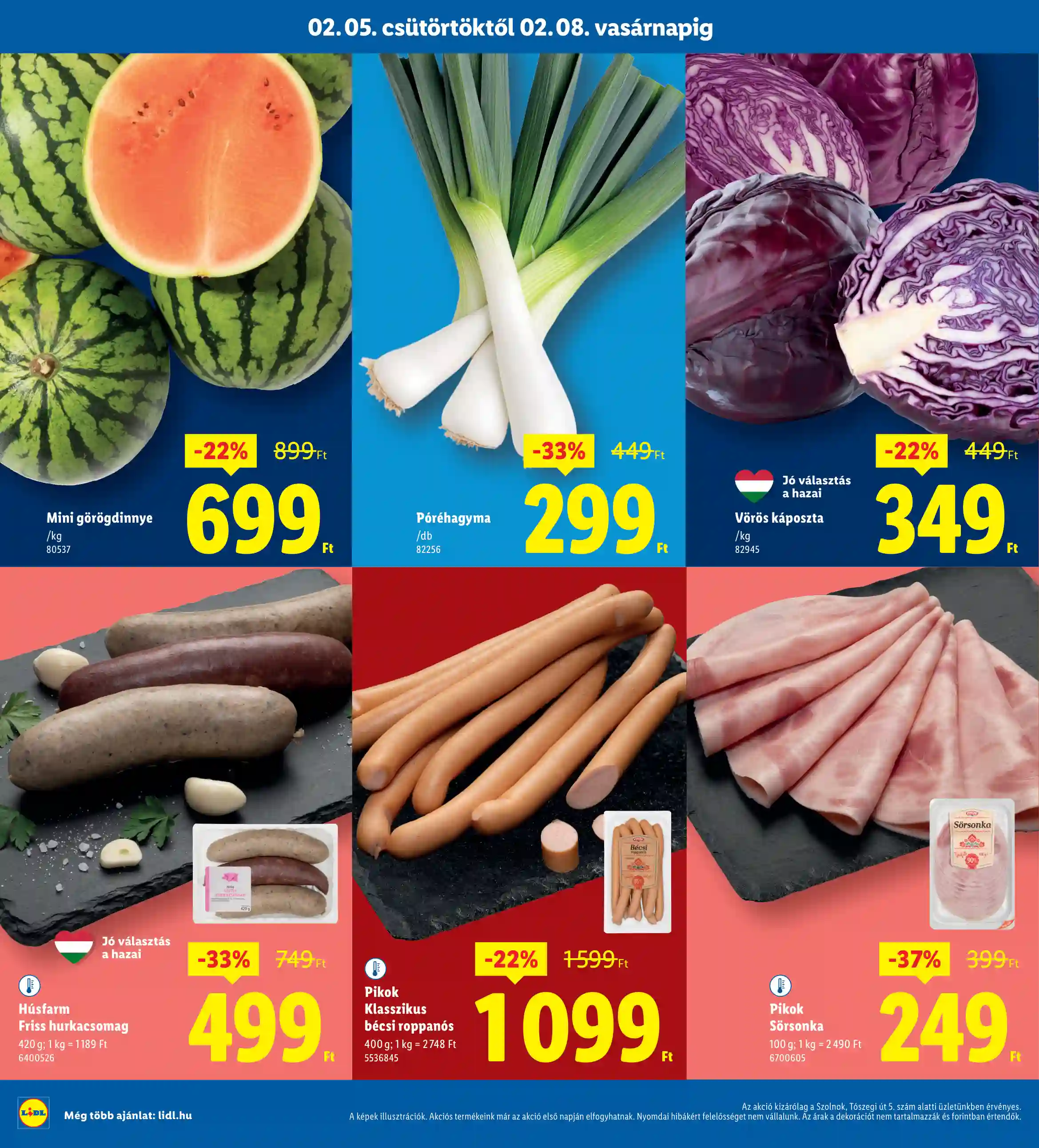 Lidl akciós újság 6. hét (Regionális akciók – Szolnok) (2 oldal)