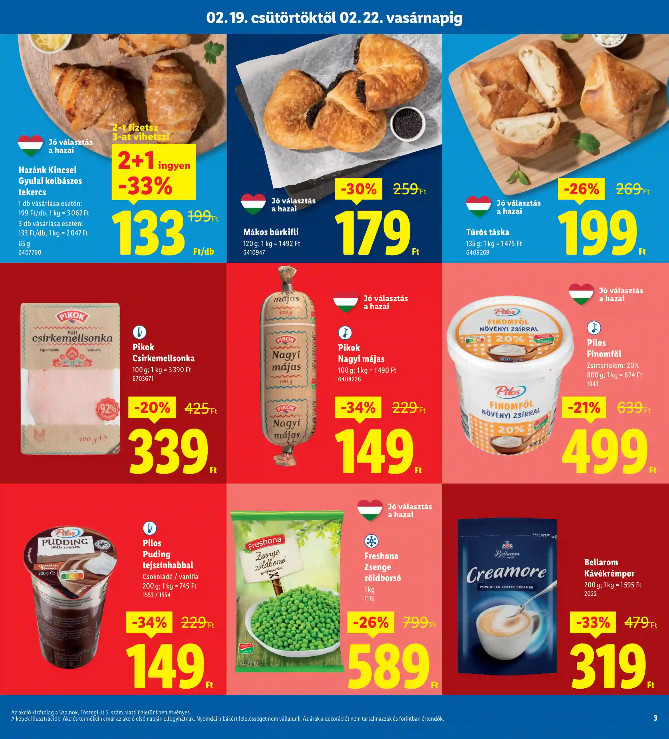 Lidl akciós újság 8. hét (Regionális akciók – Szolnok) (3 oldal)