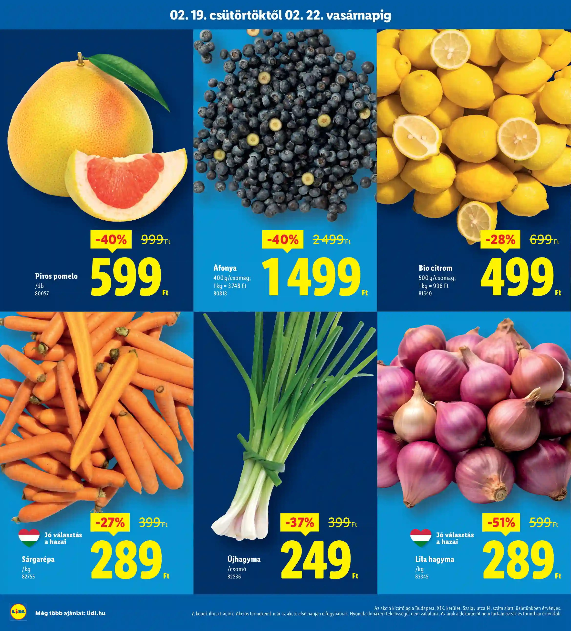 Lidl akciós újság 8. hét (Nyitási akciók – Budapest) (2 oldal)