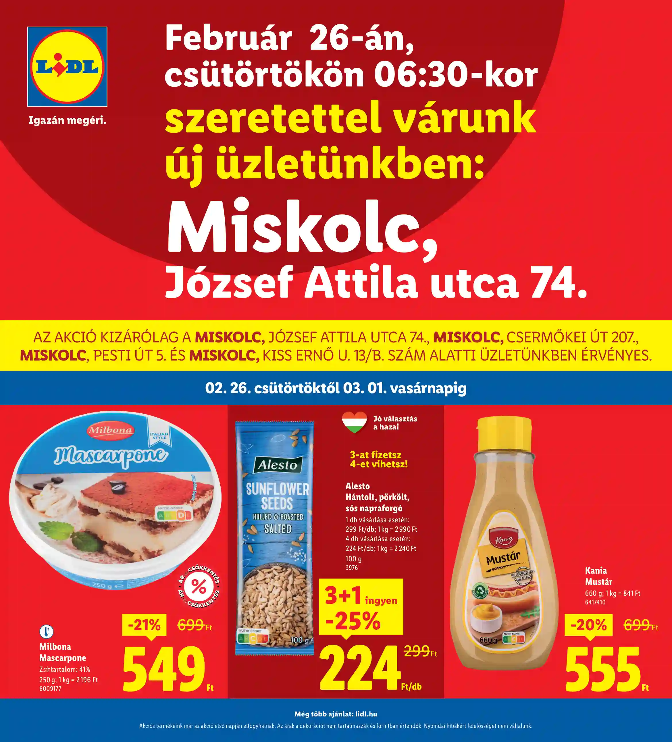 LIDL Nyitási akciók – Miskolc 9.hét