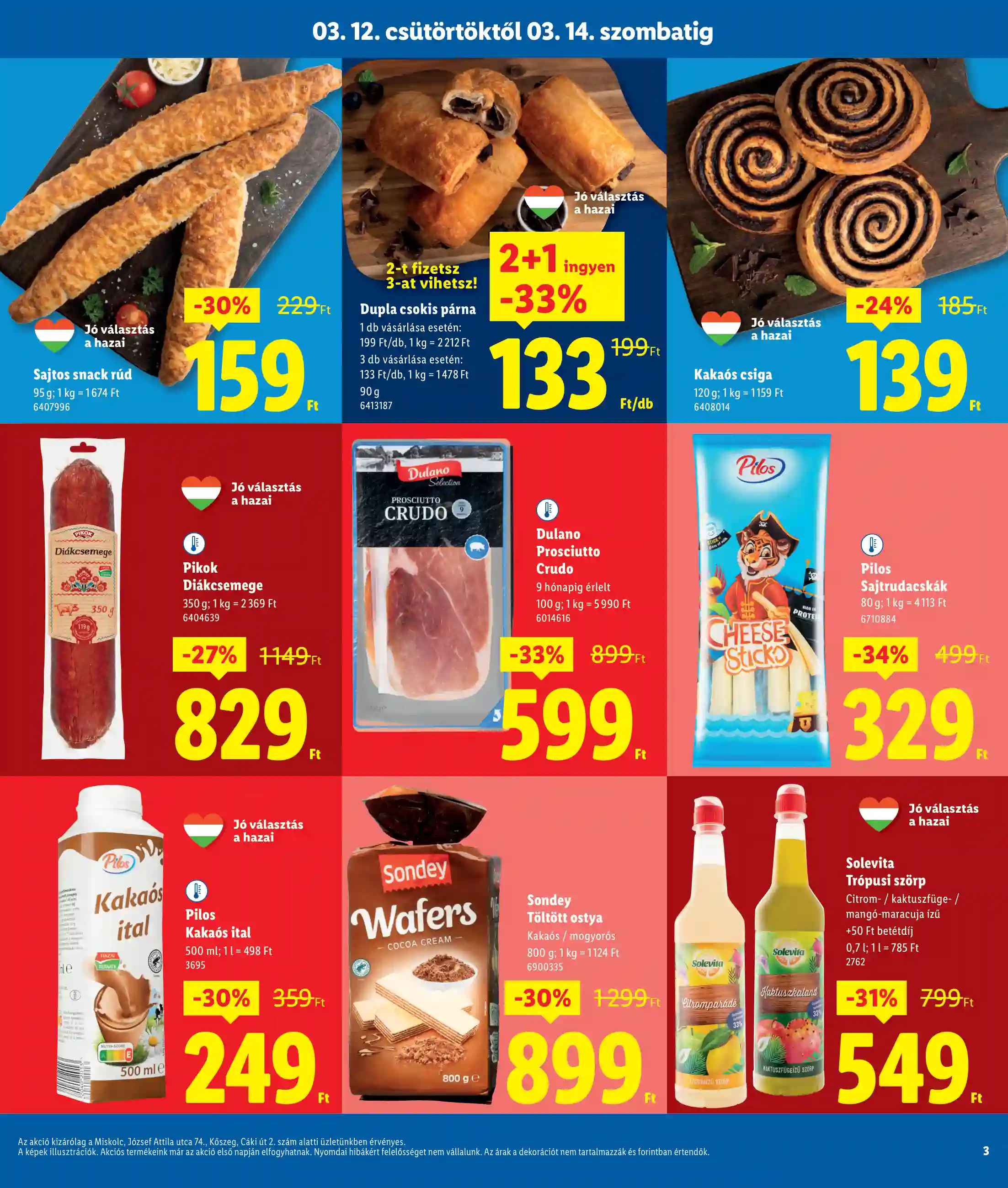 Lidl akciós újság 11. hét (Regionális akciók) (3 oldal)