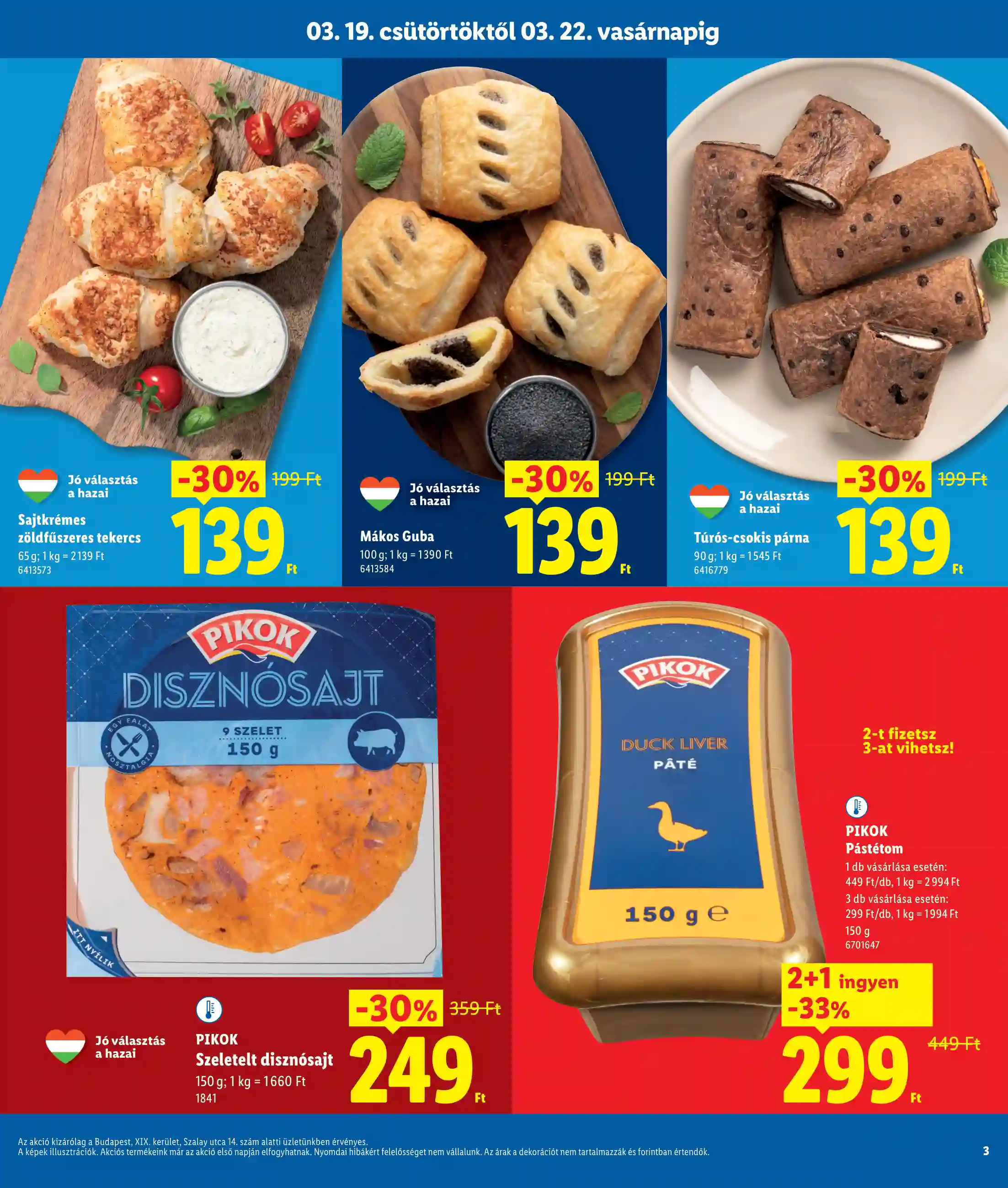 Lidl akciós újság 12. hét (Regionális akciók – Budapest) (3 oldal)