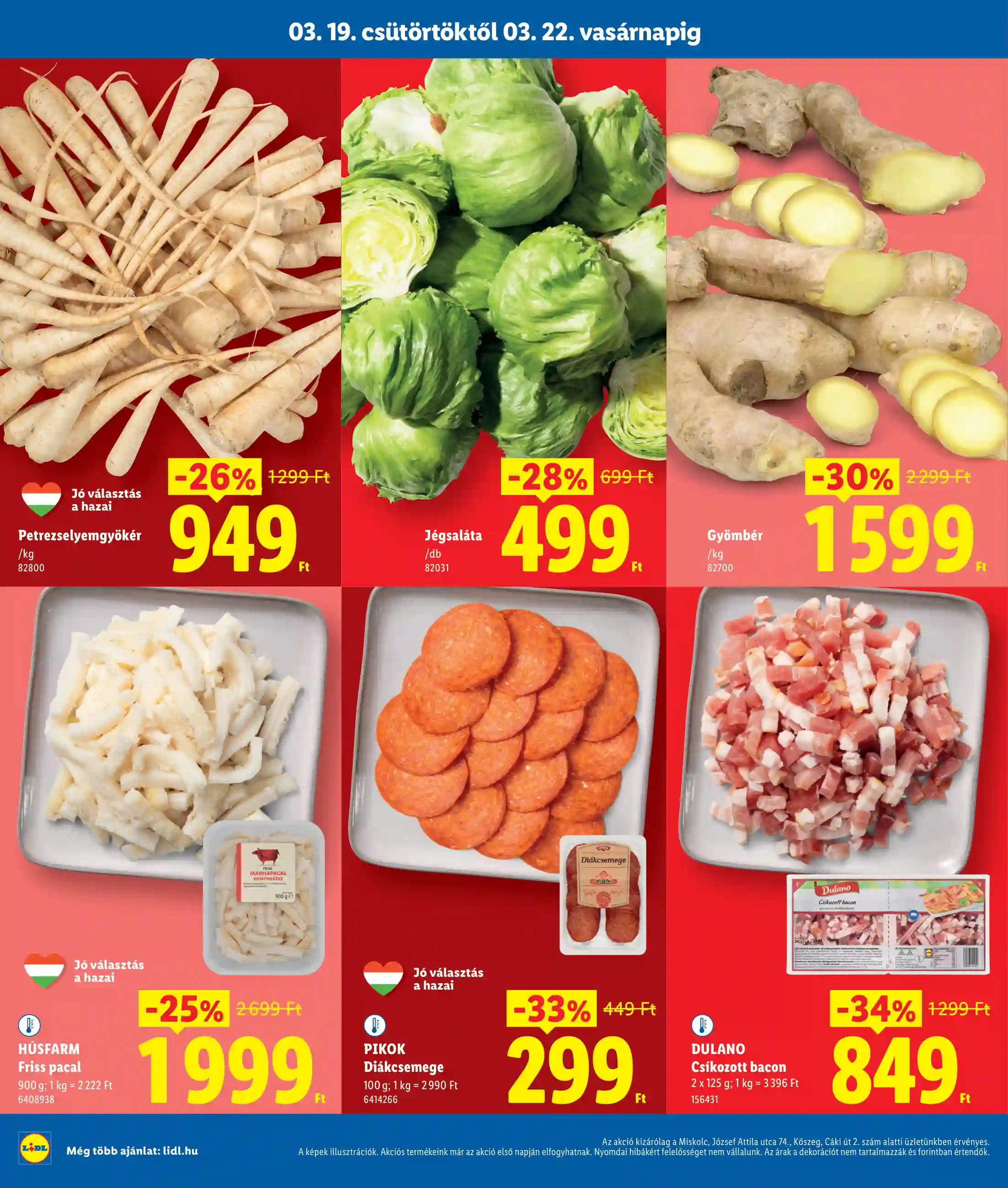 Lidl akciós újság 12. hét (Regionális akciók) (2 oldal)