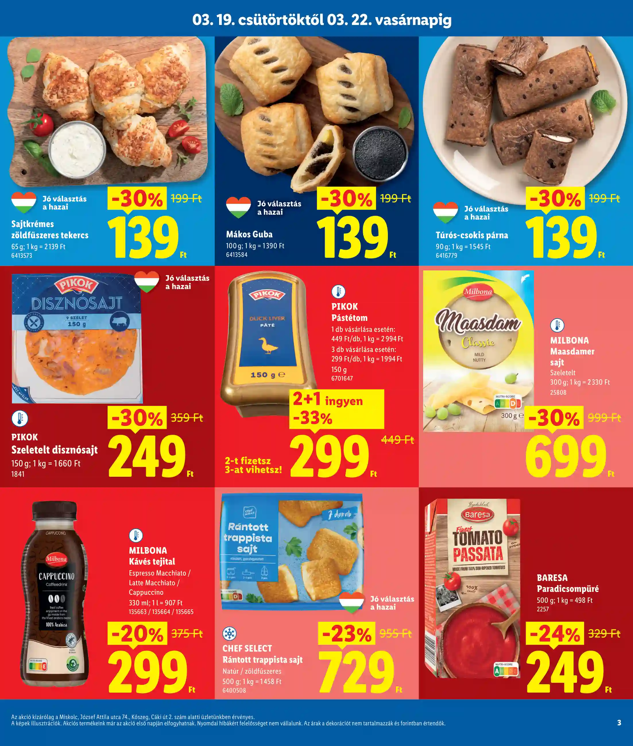 Lidl akciós újság 12. hét (Regionális akciók) (3 oldal)