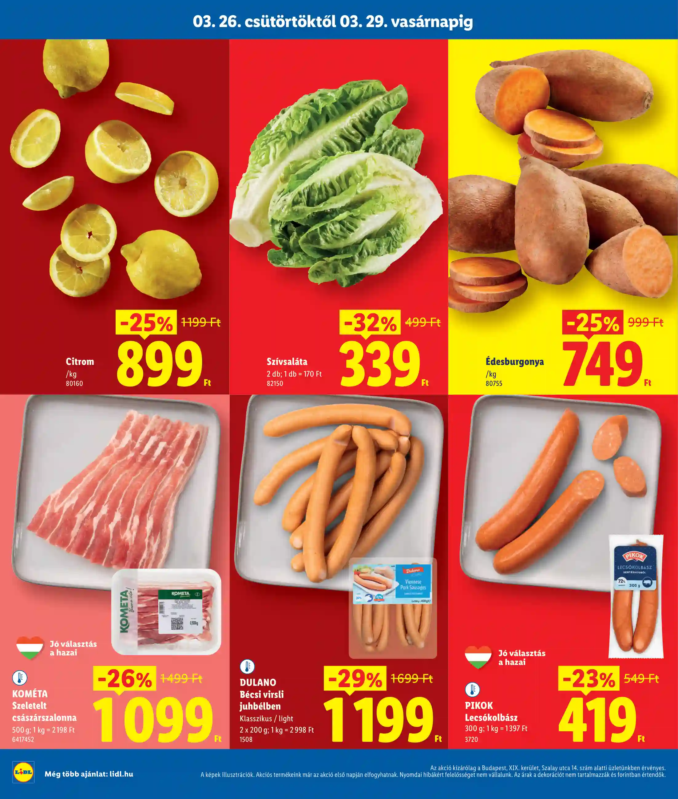 Lidl akciós újság 13. hét (Regionális akciók – Bp. Szalay u.) (2 oldal)