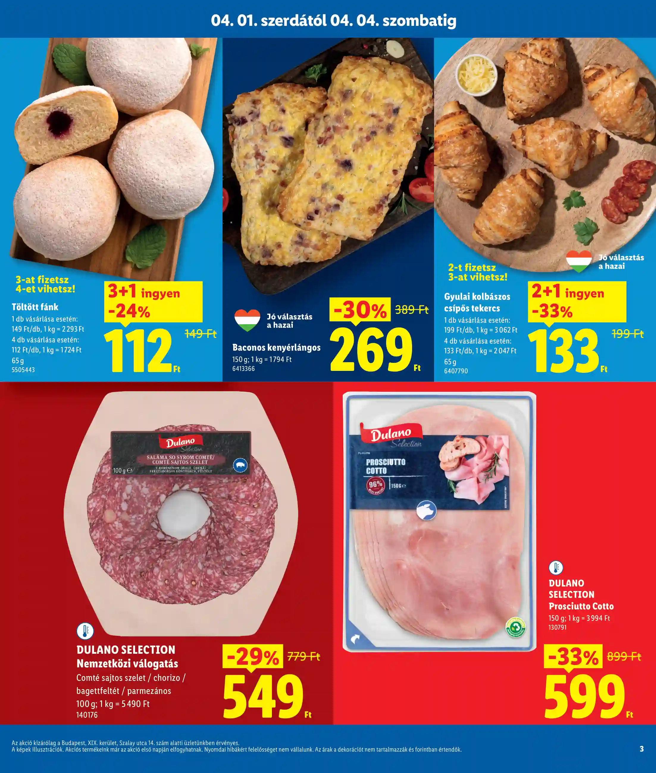 Lidl akciós újság 14. hét (Regionális akciók – Budapest) (3 oldal)