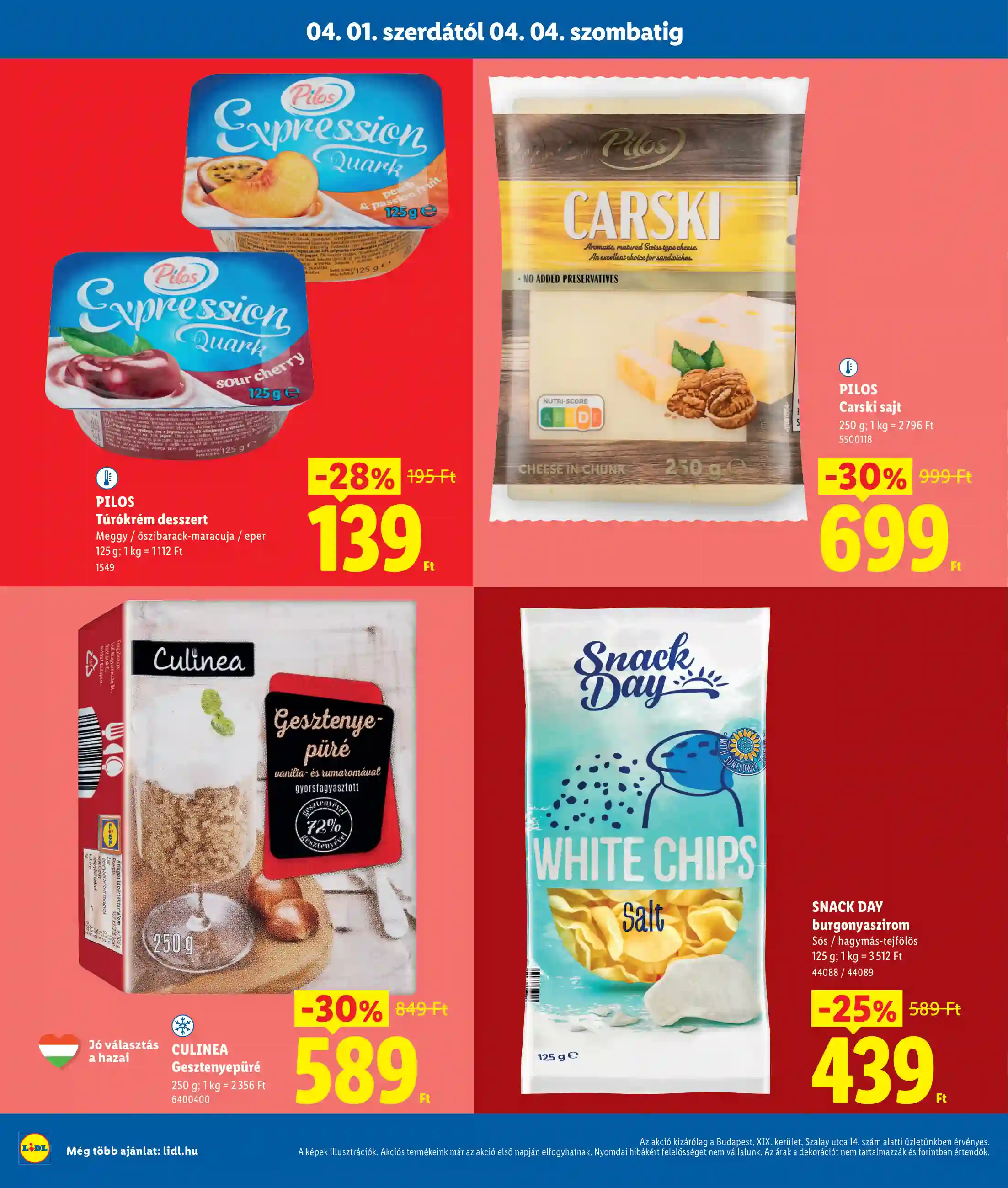 Lidl akciós újság 14. hét (Regionális akciók – Budapest) (4 oldal)