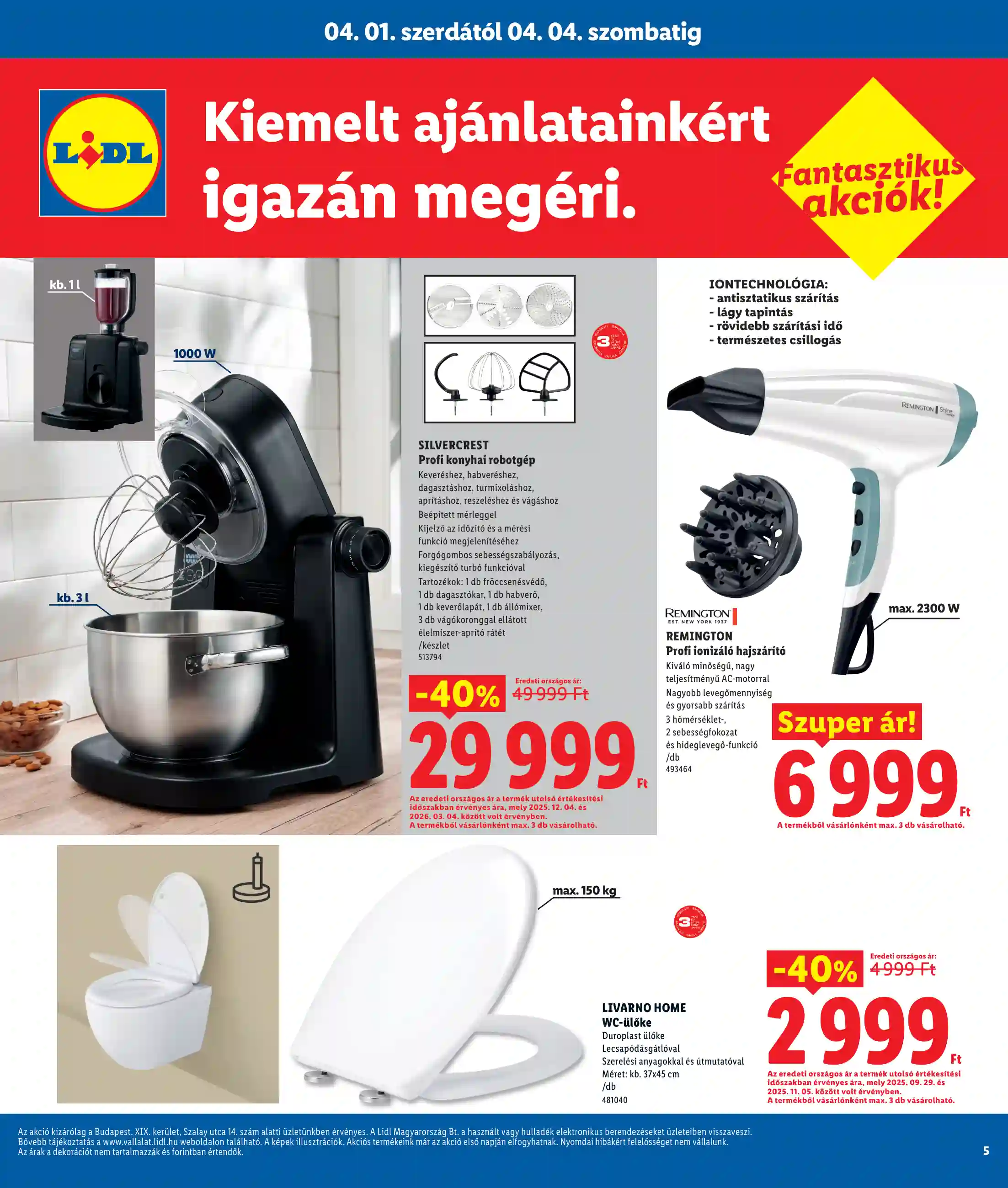Lidl akciós újság 14. hét (Regionális akciók – Budapest) (5 oldal)