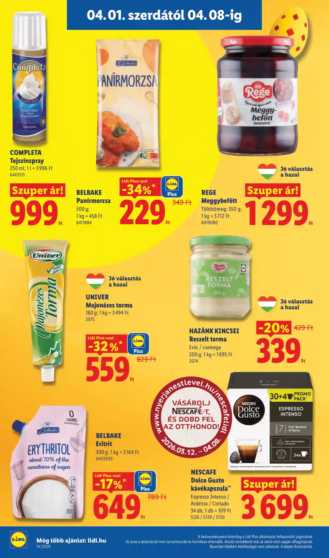 Lidl akciós újság 14. hét (Érvényes 04.01-től) (4 oldal)
