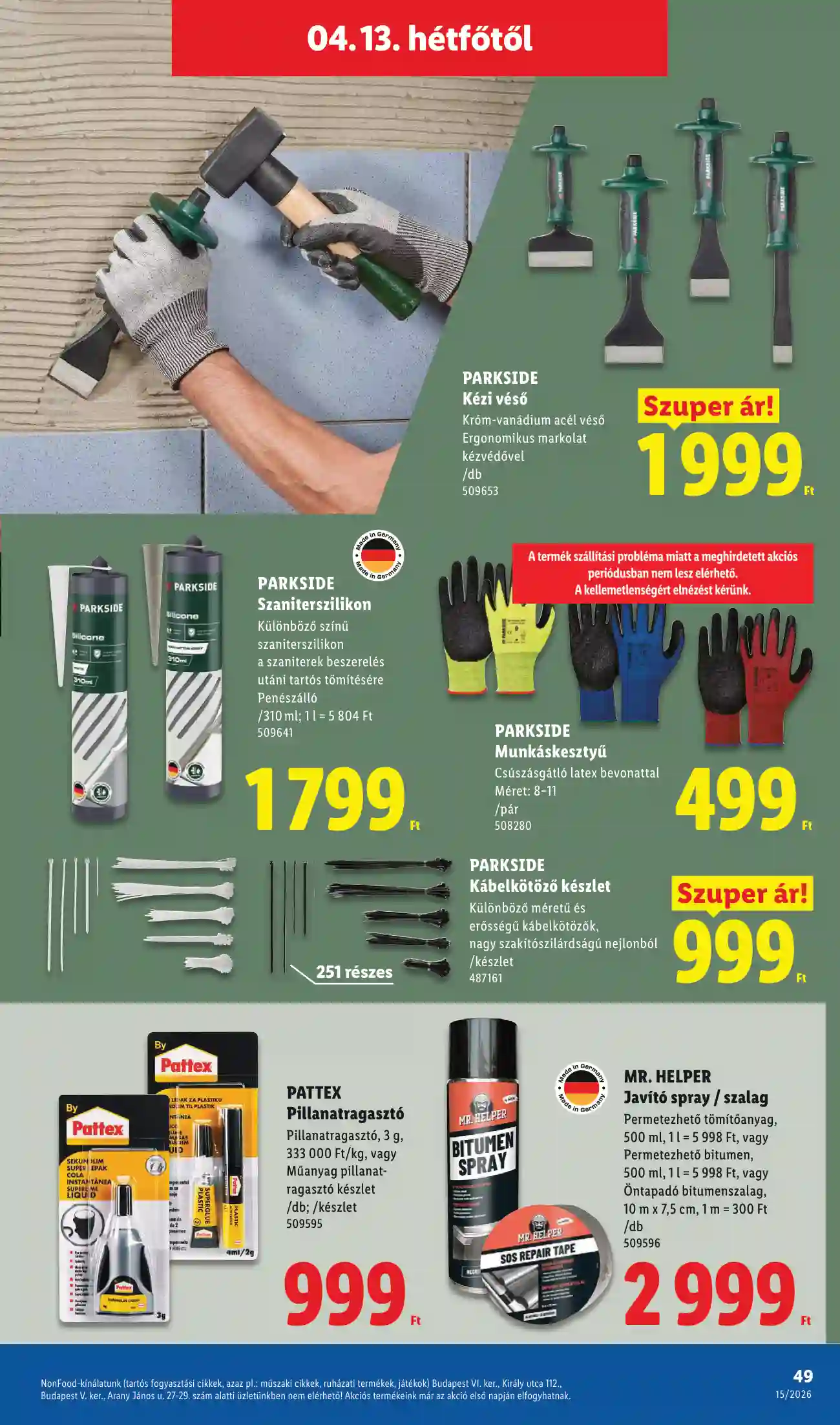 Lidl akciós újság 15. hét (Érvényes 04.09-től) (44 oldal)