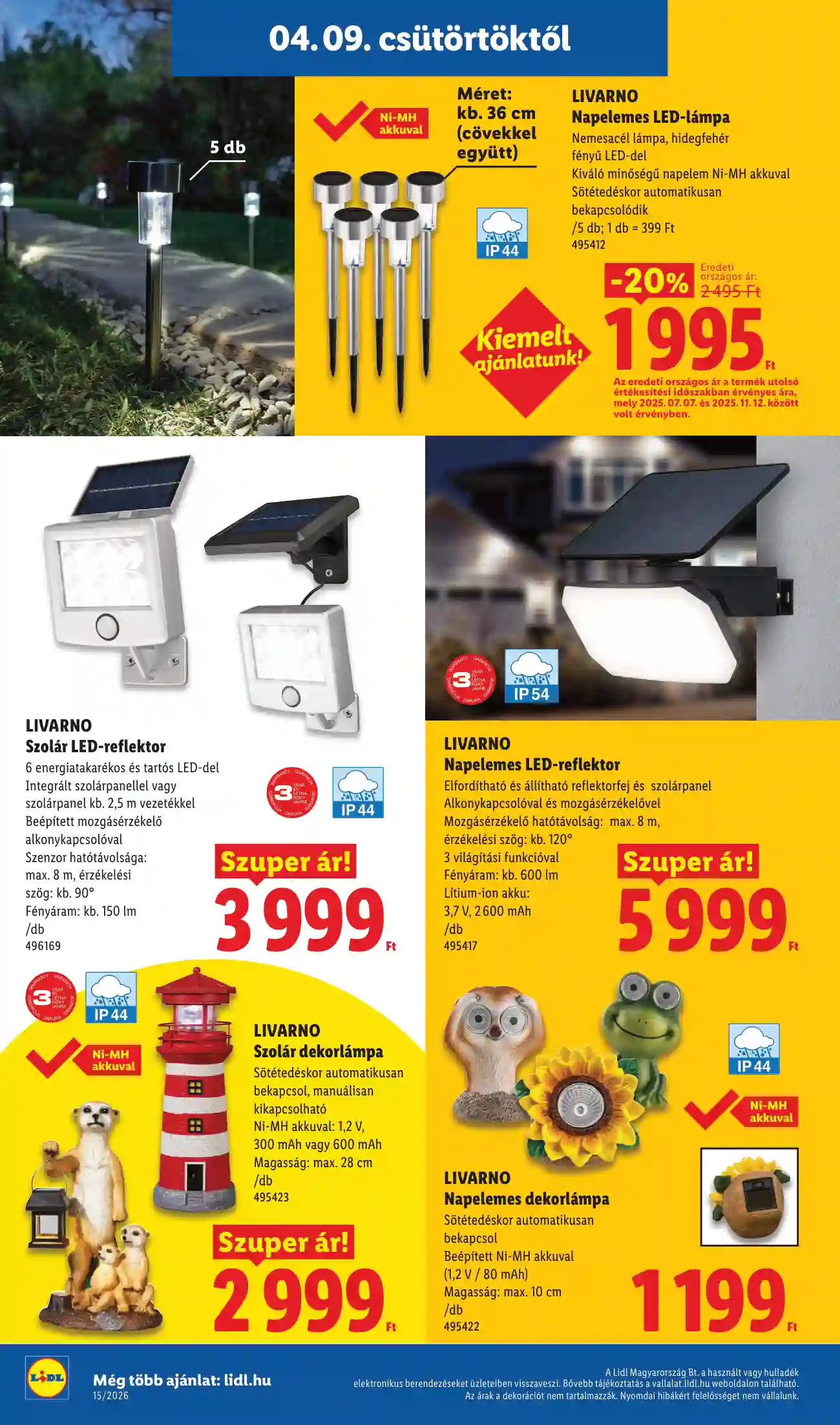 Lidl akciós újság 15. hét (Érvényes 04.09-től) (30 oldal)