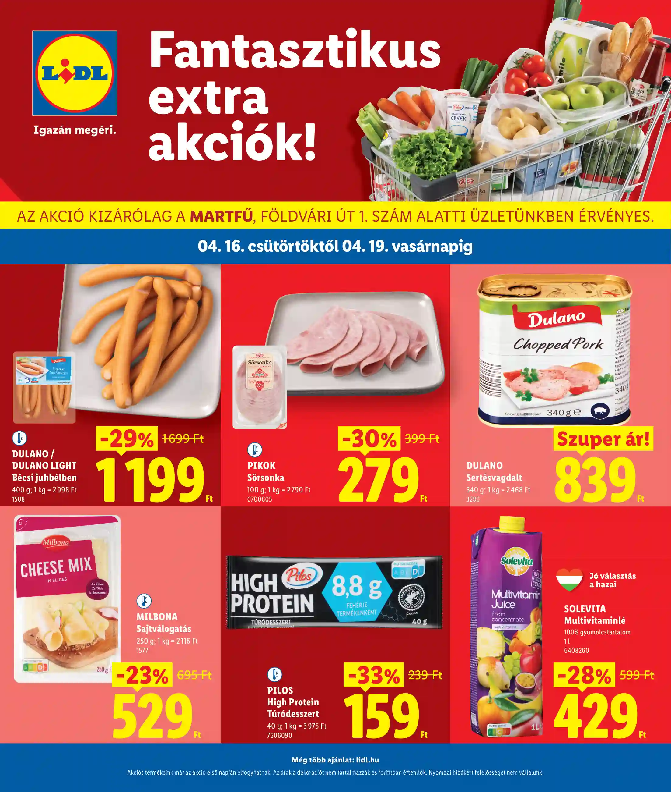 LIDL Regionális akciók – Martfű 16.hét