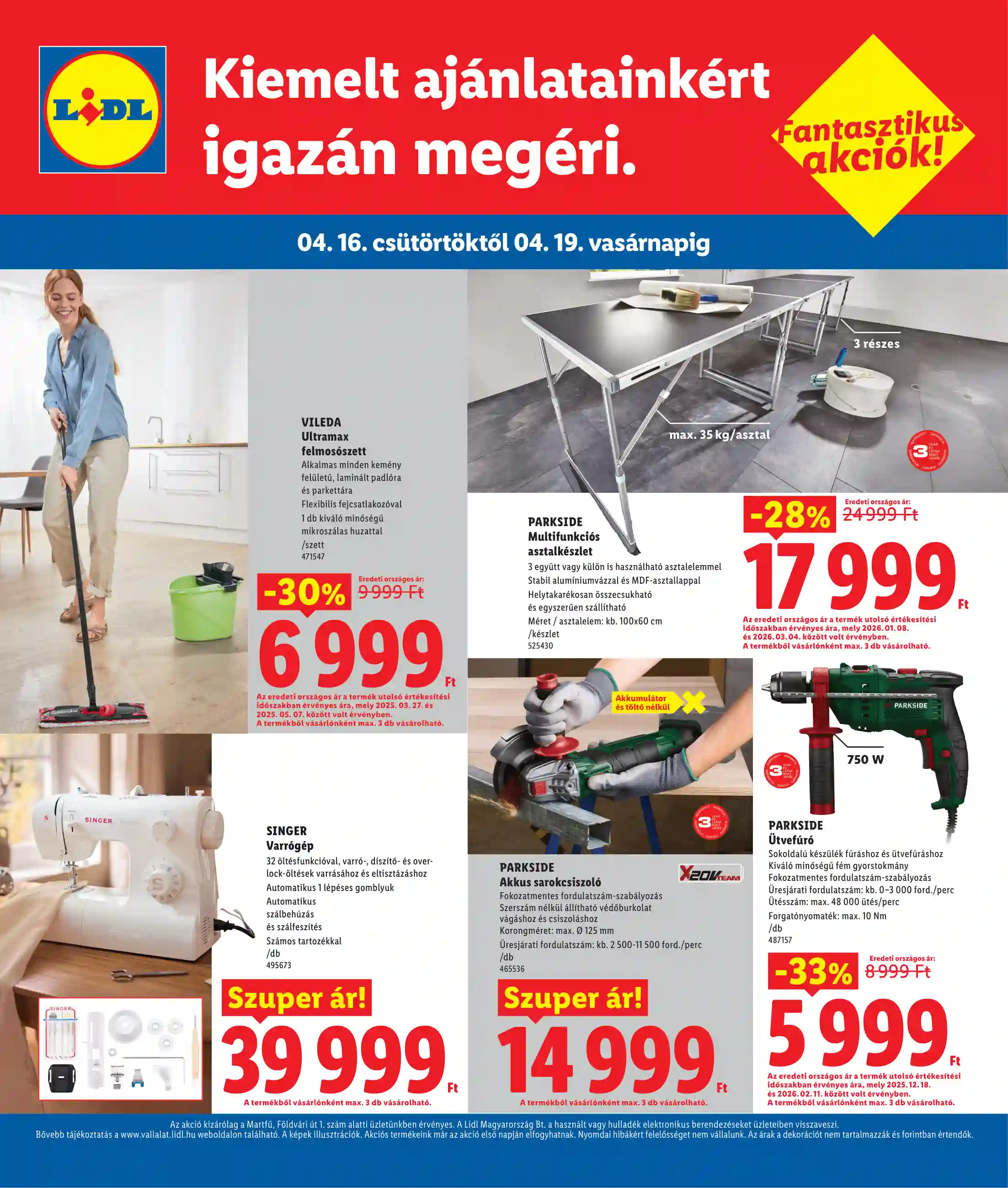 Lidl akciós újság 16. hét (Regionális akciók – Martfű) (2 oldal)