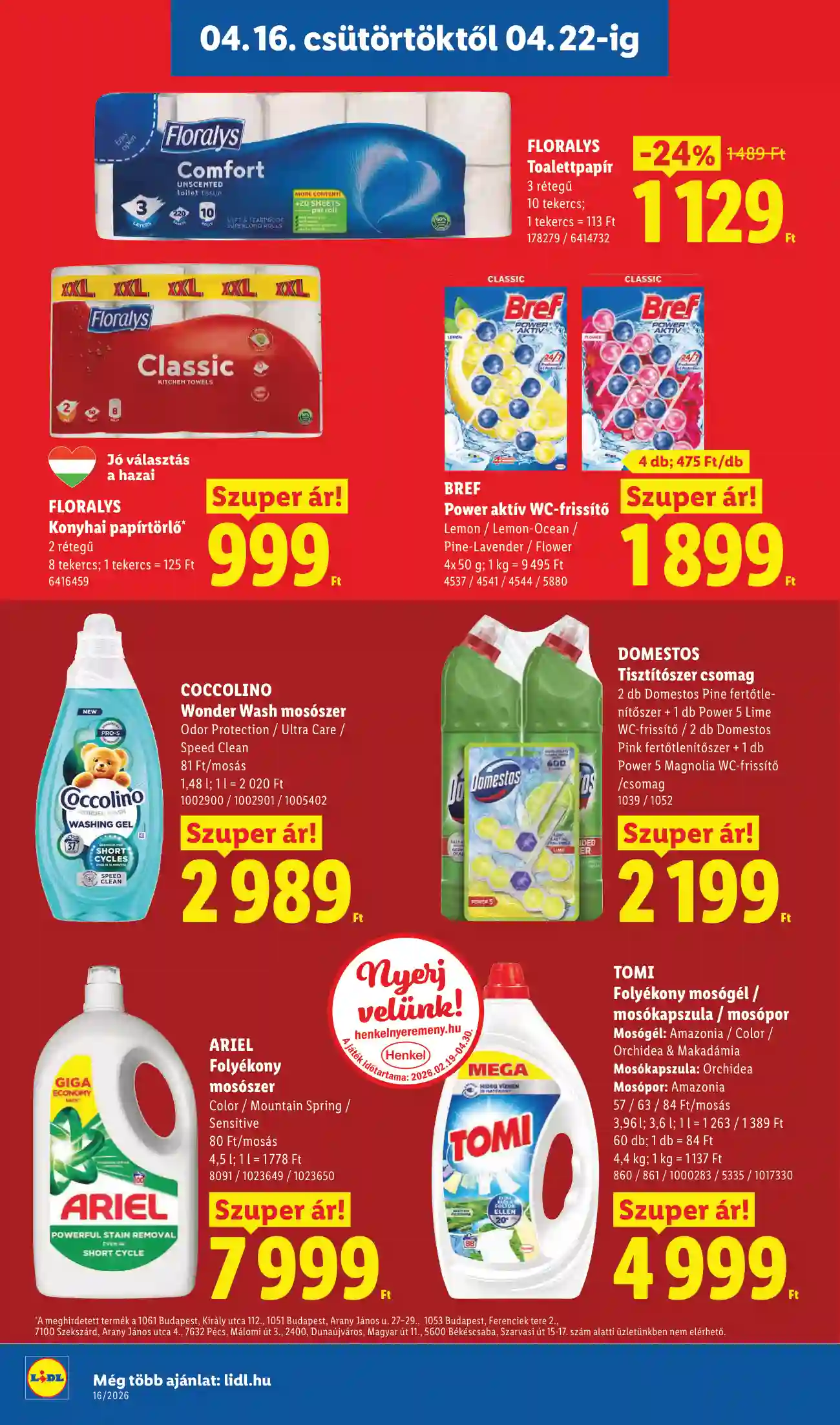 Lidl akciós újság 16. hét (Érvényes 04.16-tól) (4 oldal)