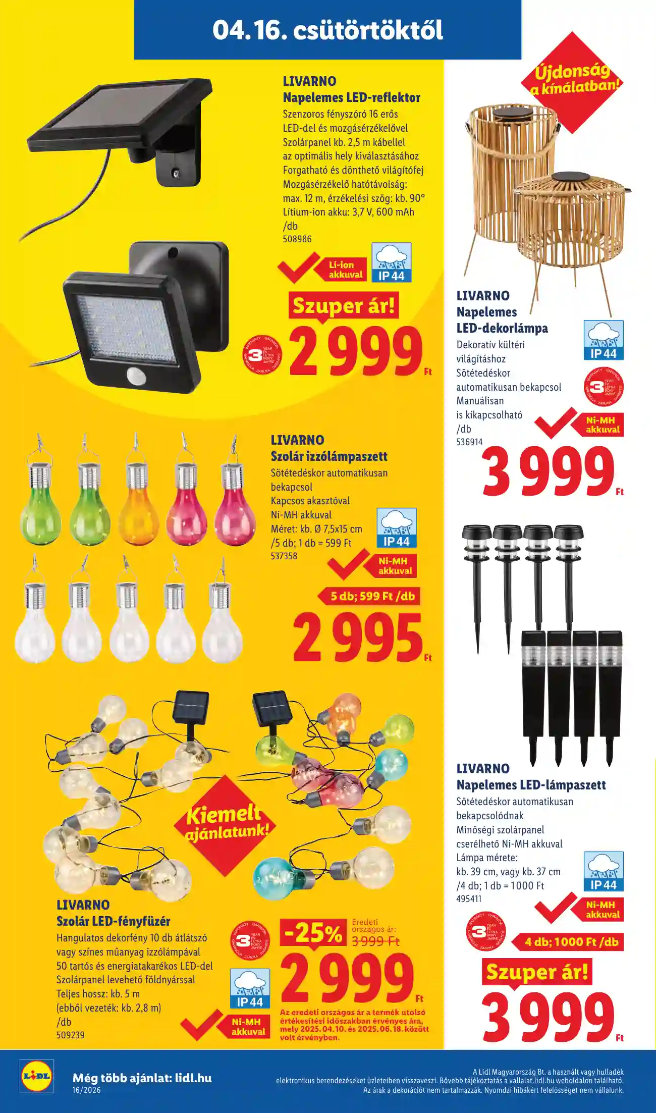 Lidl akciós újság 16. hét (Érvényes 04.16-tól) (15 oldal)