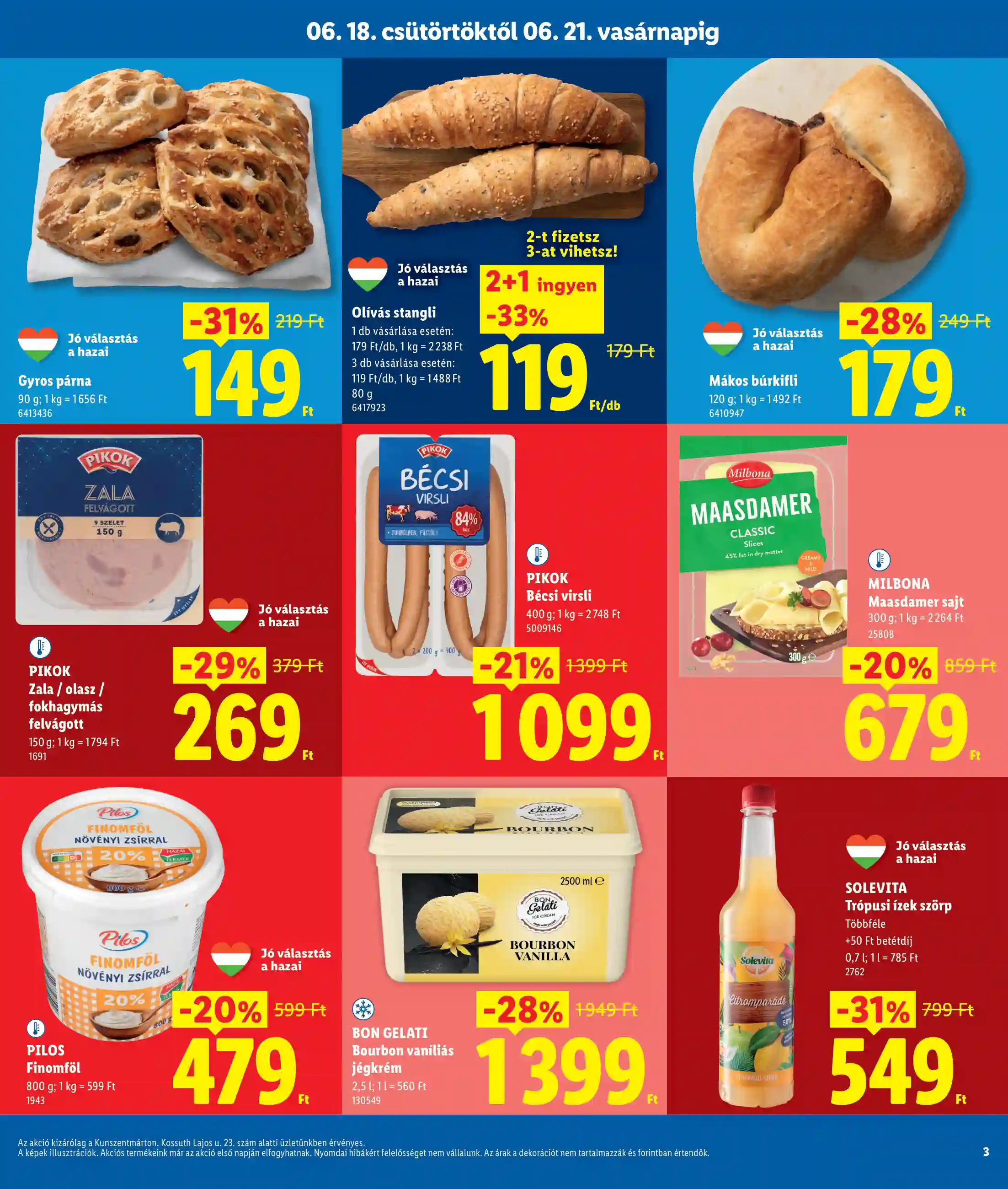 Lidl akciós újság 25. hét (Regionális akciók – Kunszentmárton) (3 oldal)