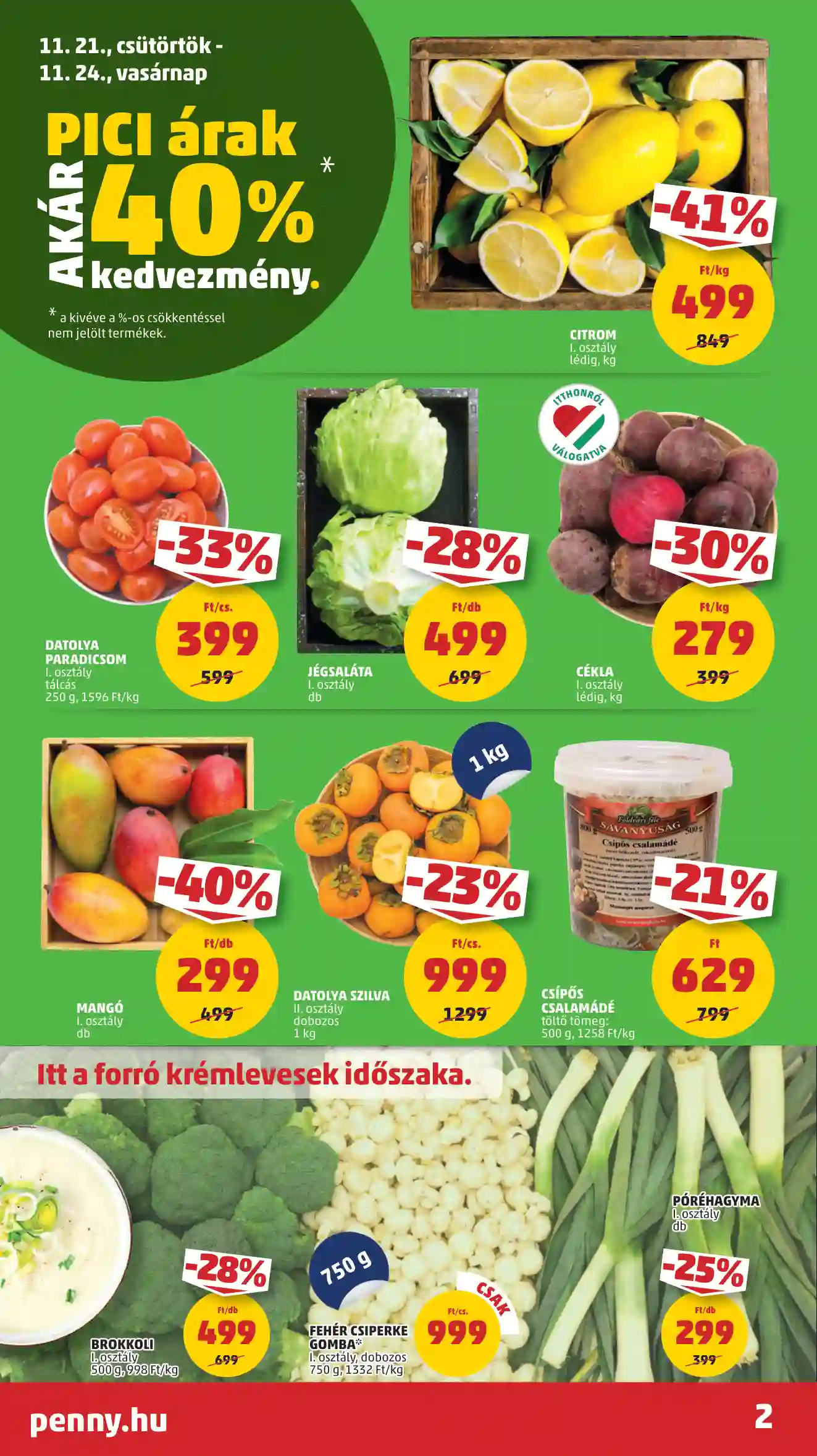 Penny akciós újság 47. hét (2 oldal)