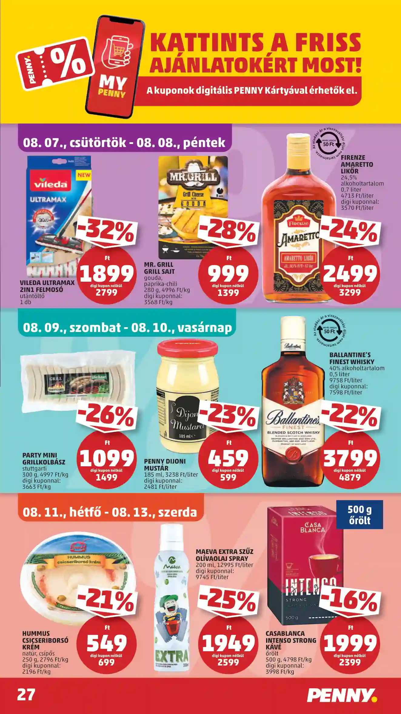 Penny akciós újság 32. hét (25 oldal)