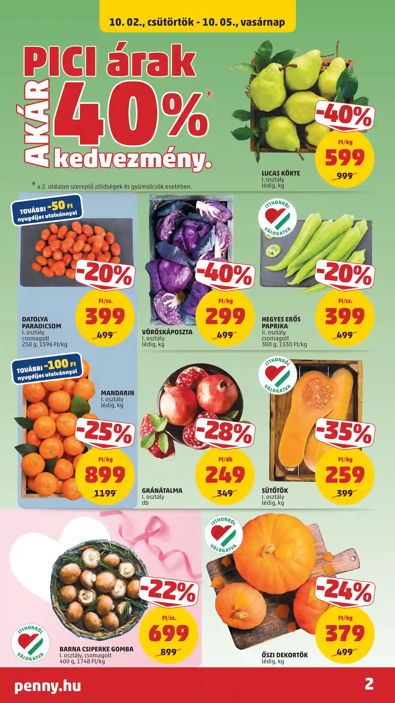 Penny akciós újság 40. hét (2 oldal)