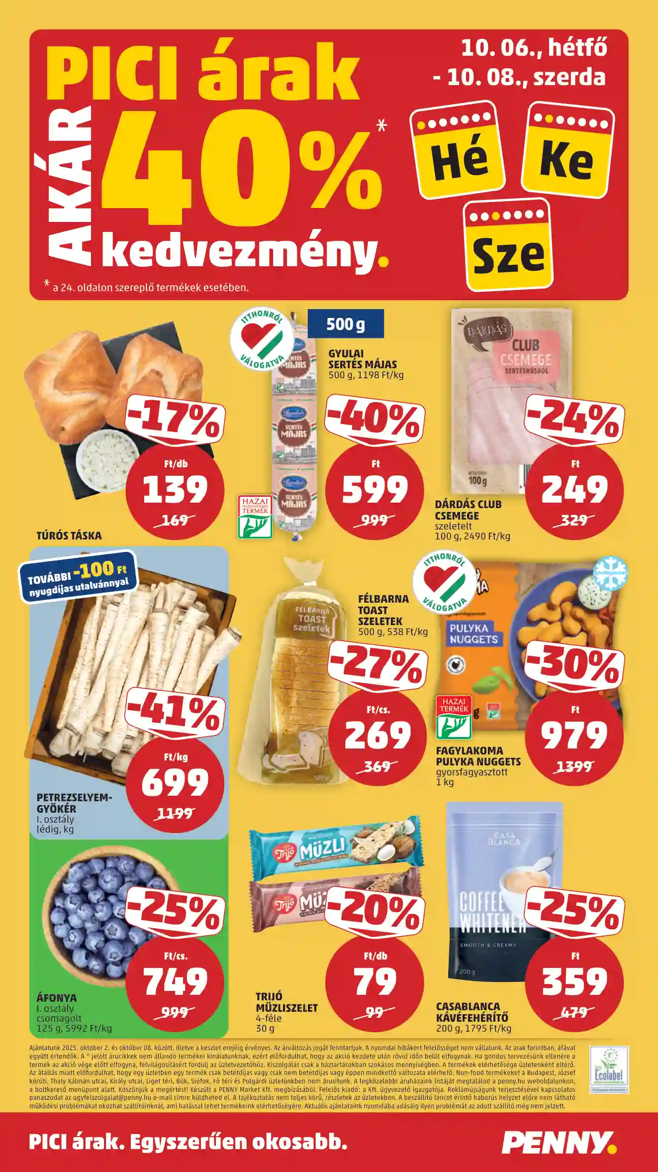 Penny akciós újság 40. hét (22 oldal)
