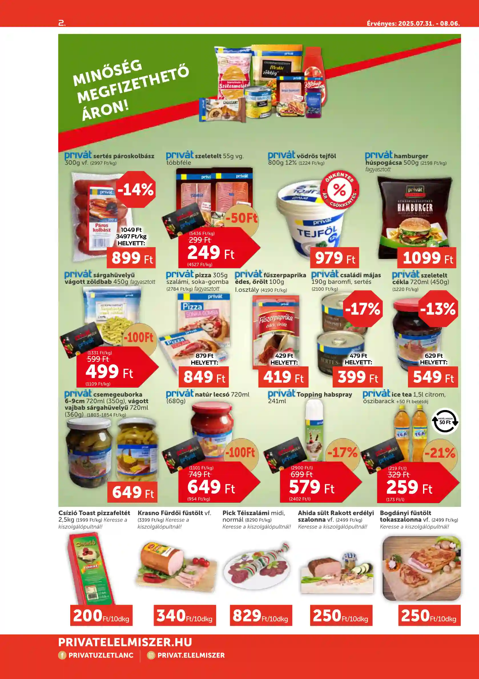 PRIVAT AKCIÓS ÚJSÁG 31. HÉT  (2 oldal)