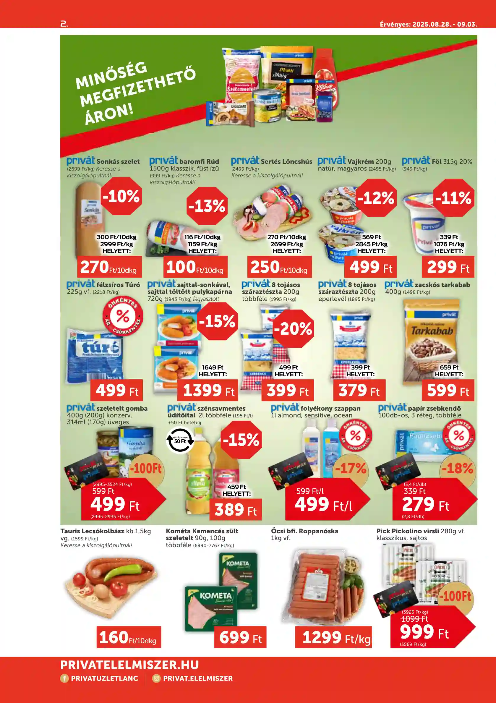 PRIVAT AKCIÓS ÚJSÁG 35. HÉT  (2 oldal)