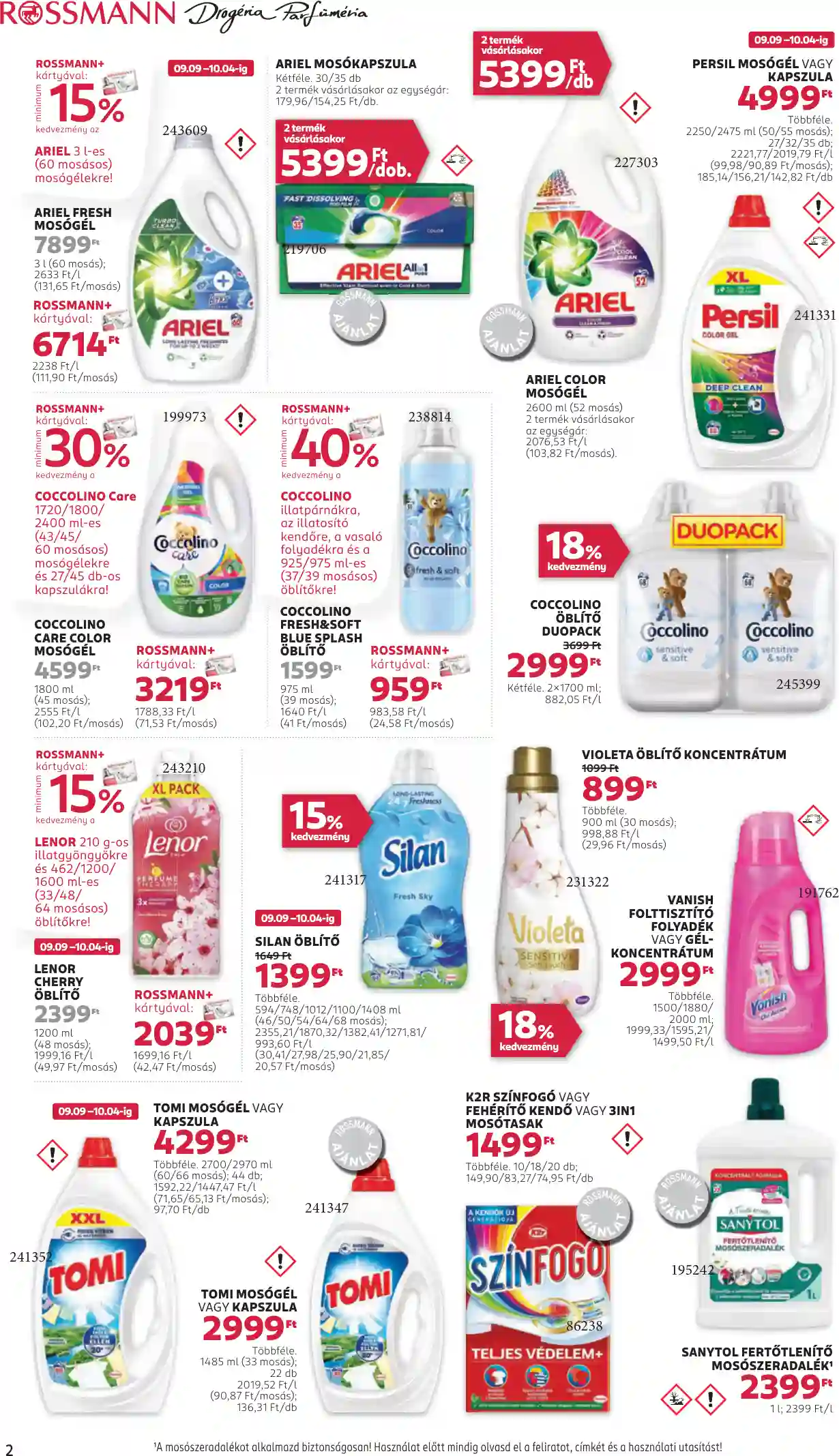 Rossmann akciós újság 37. hét (2 oldal)
