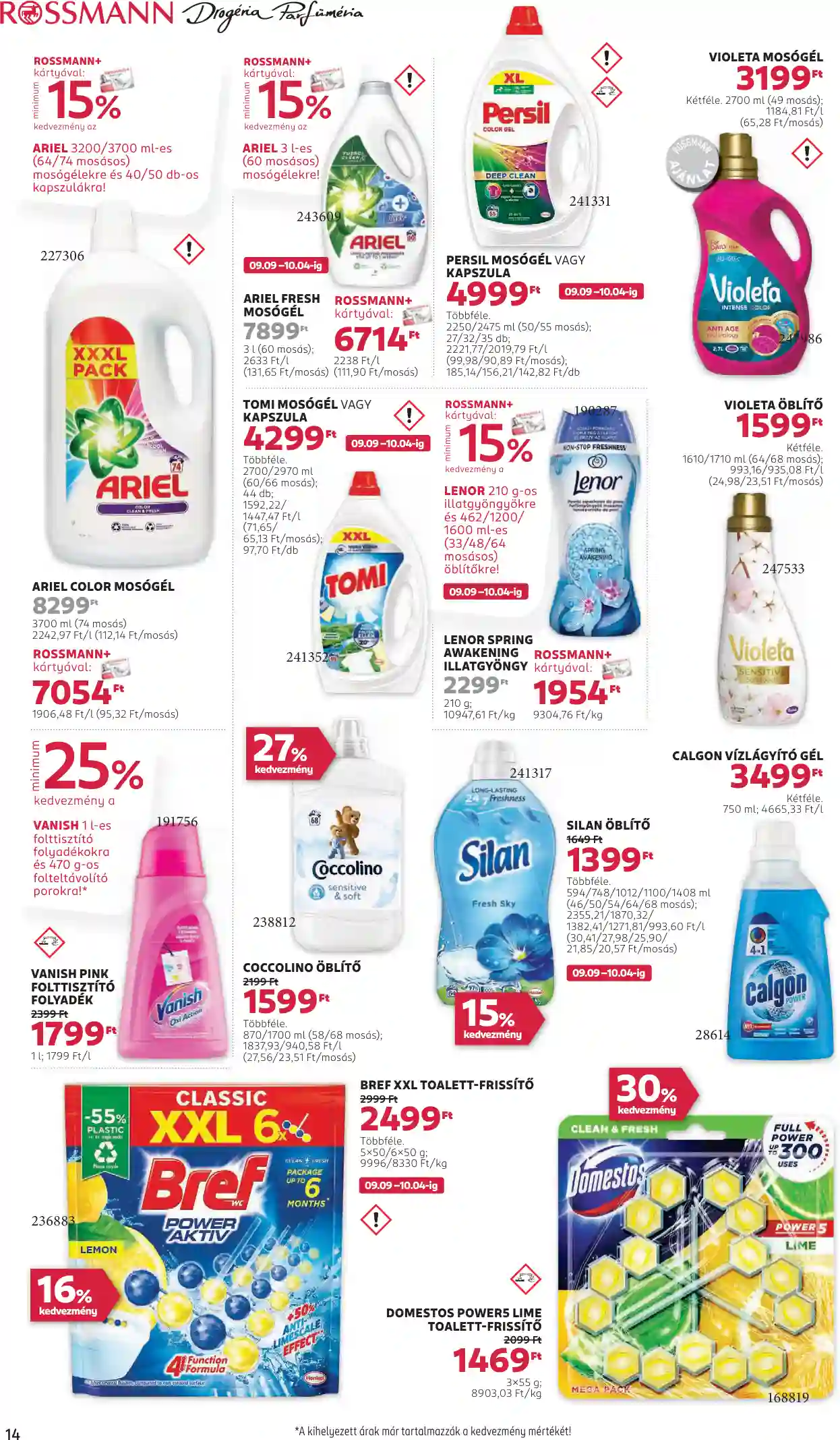 Rossmann akciós újság 39. hét (8 oldal)