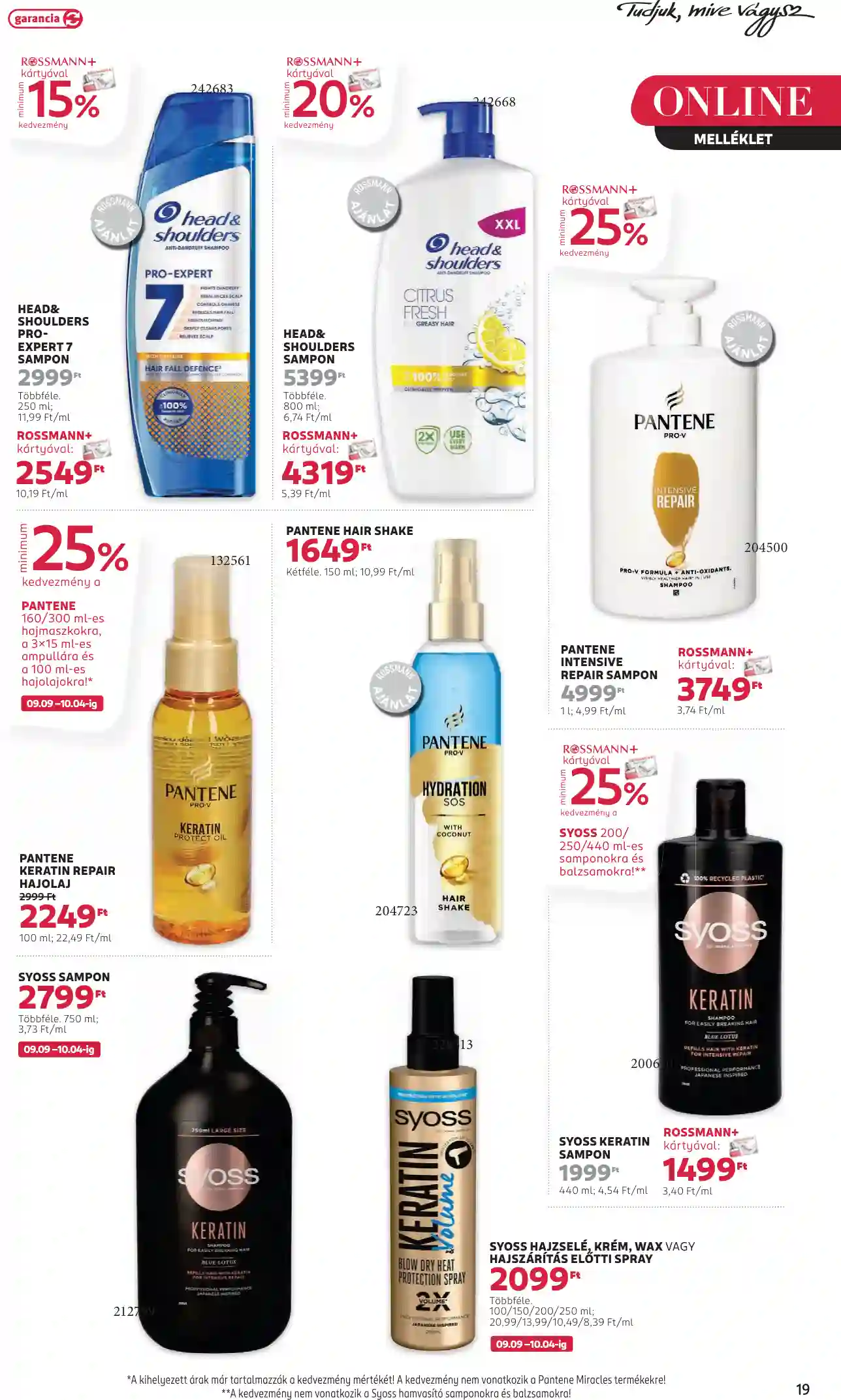 Rossmann akciós újság 39. hét (14 oldal)