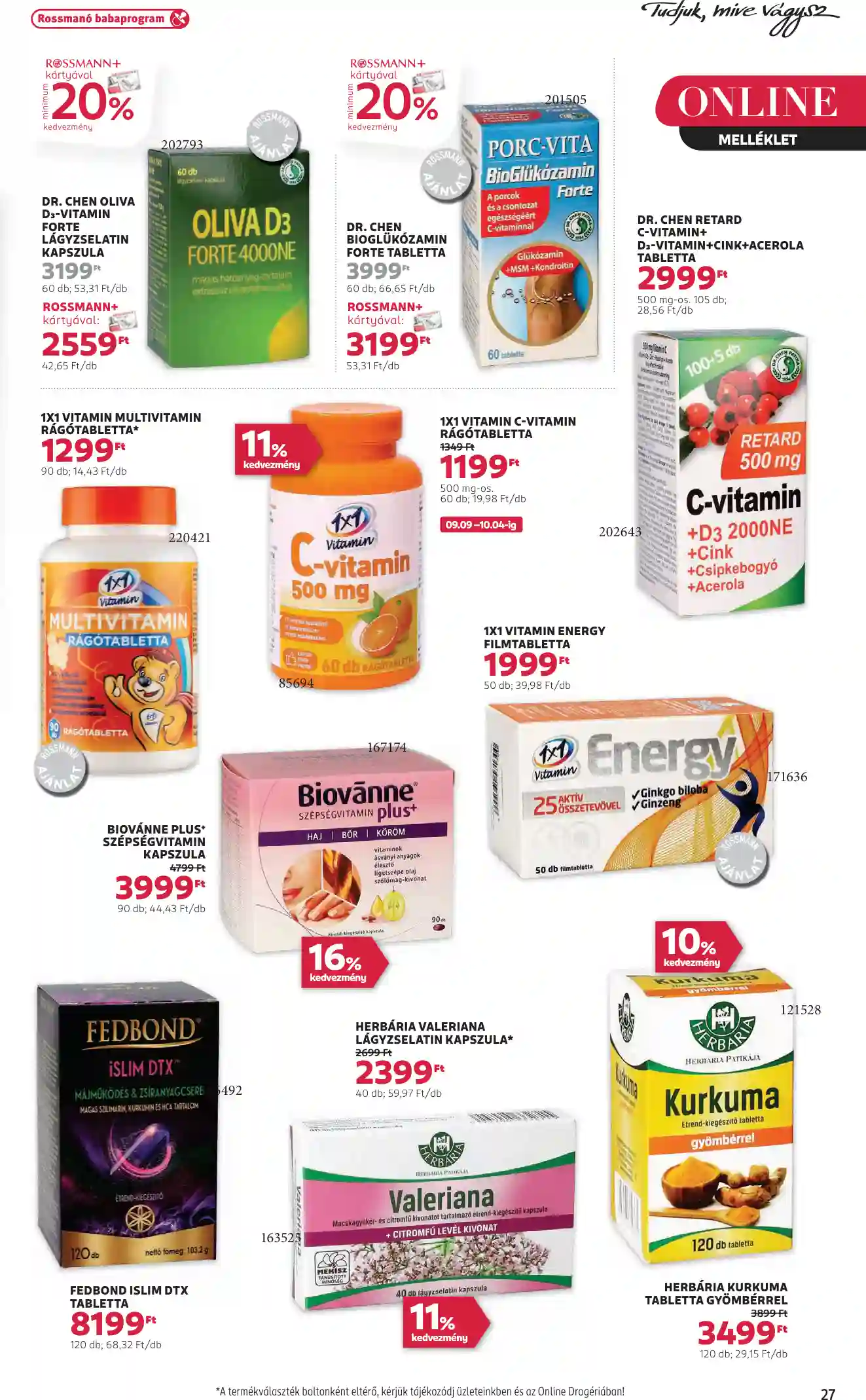 Rossmann akciós újság 39. hét (22 oldal)