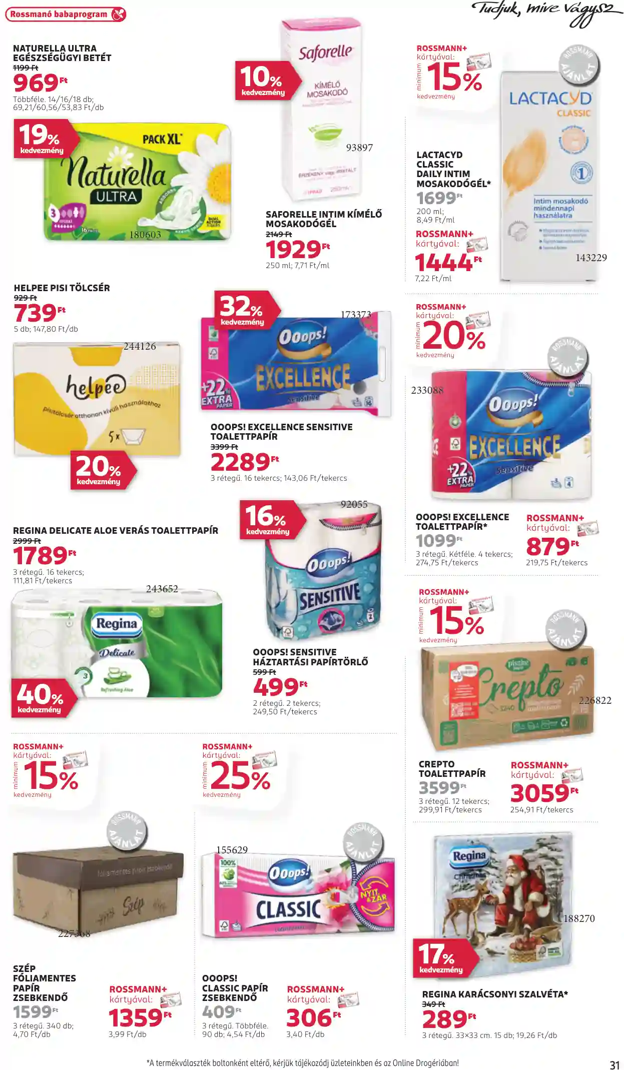 Rossmann akciós újság 43. hét (27 oldal)