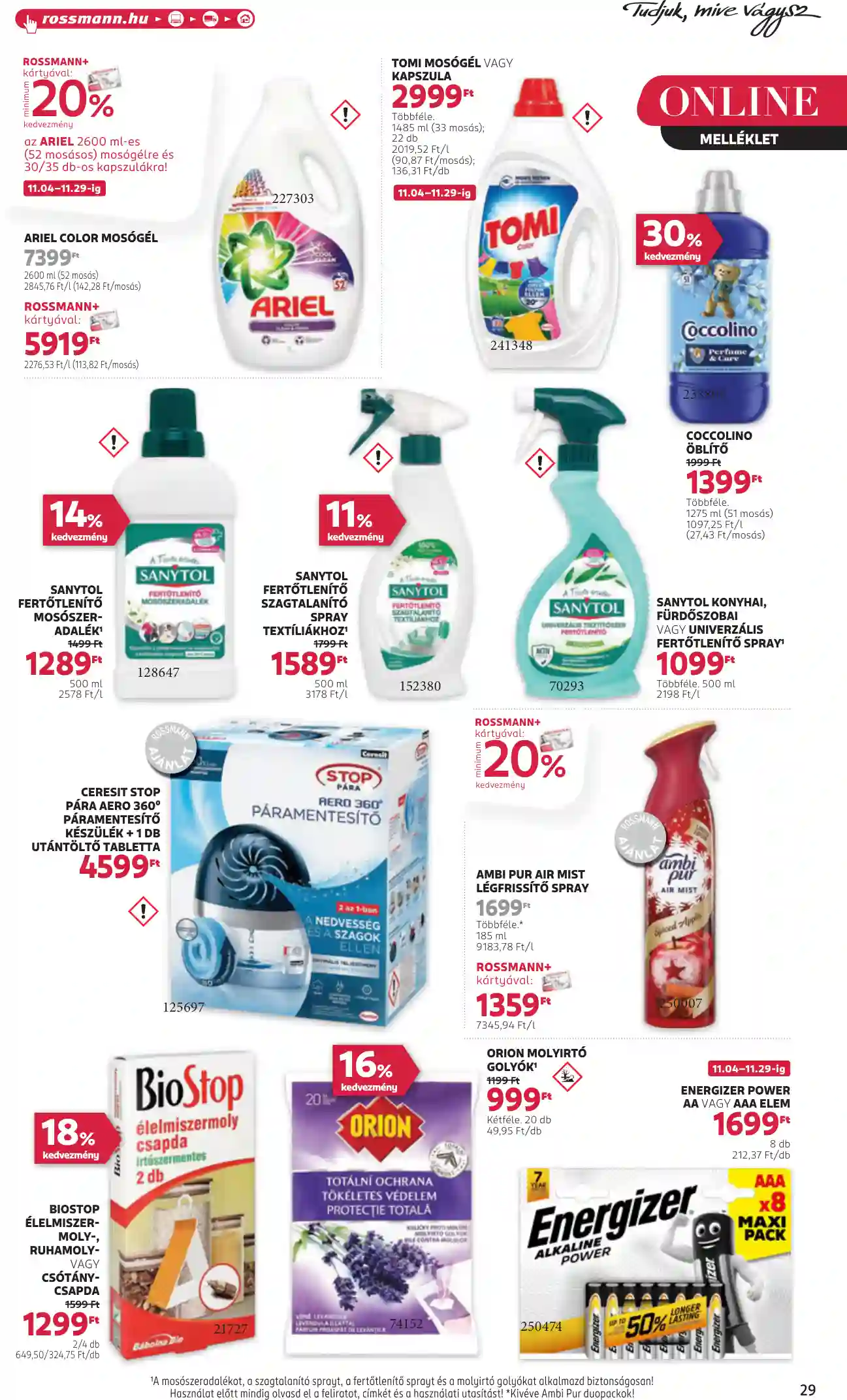 Rossmann akciós újság 45. hét (25 oldal)
