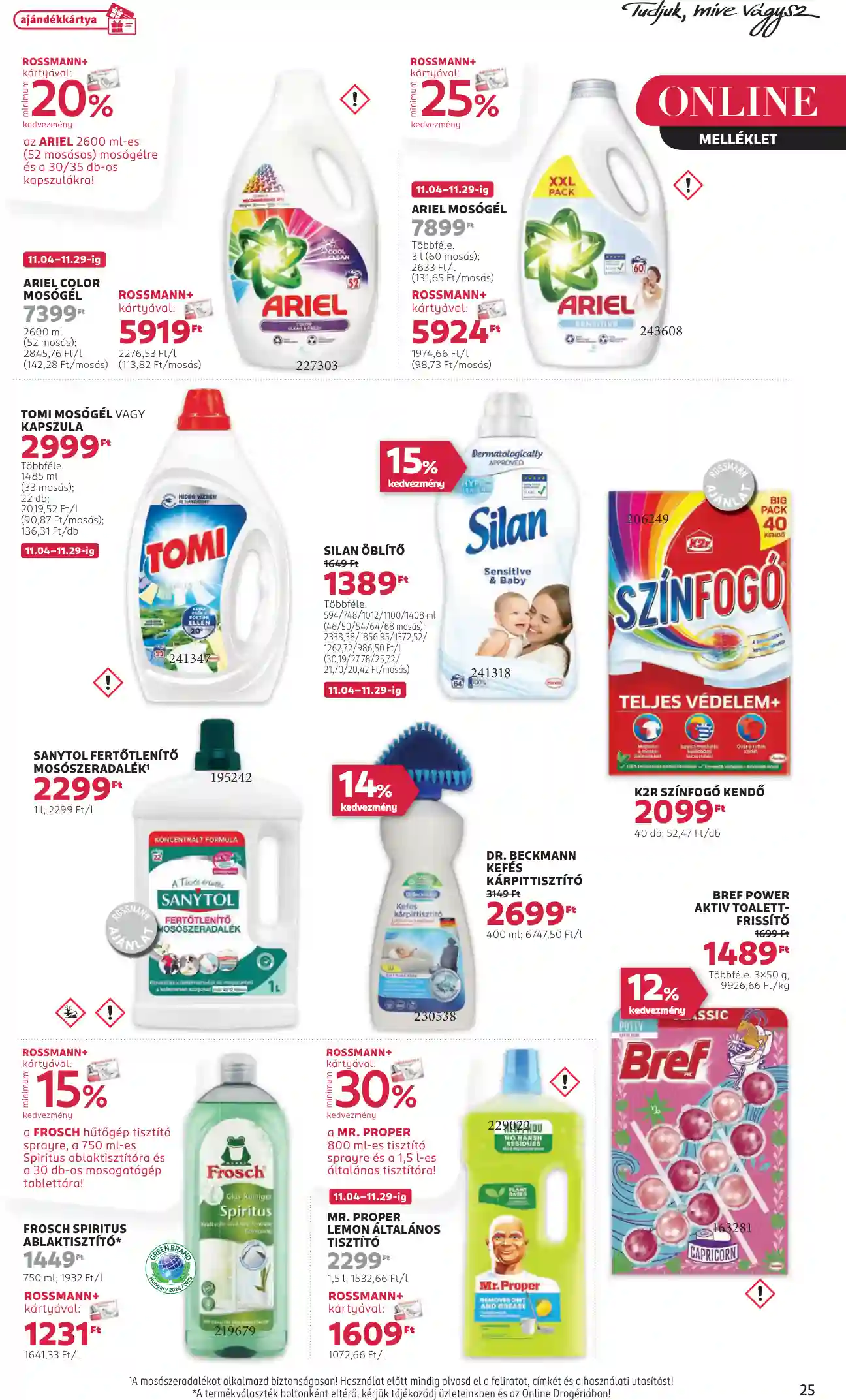 Rossmann akciós újság 47. hét (20 oldal)