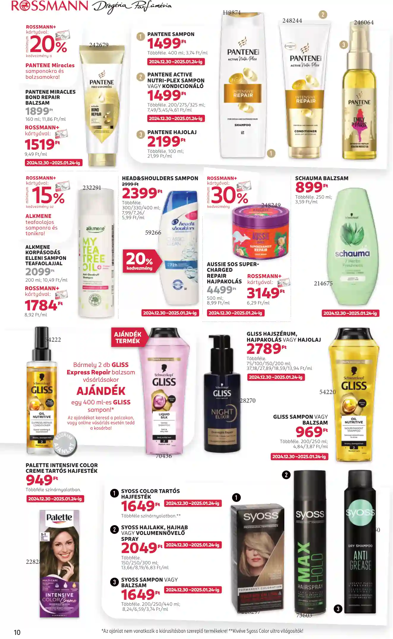 Rossmann akciós újság 1. hét (4 oldal)