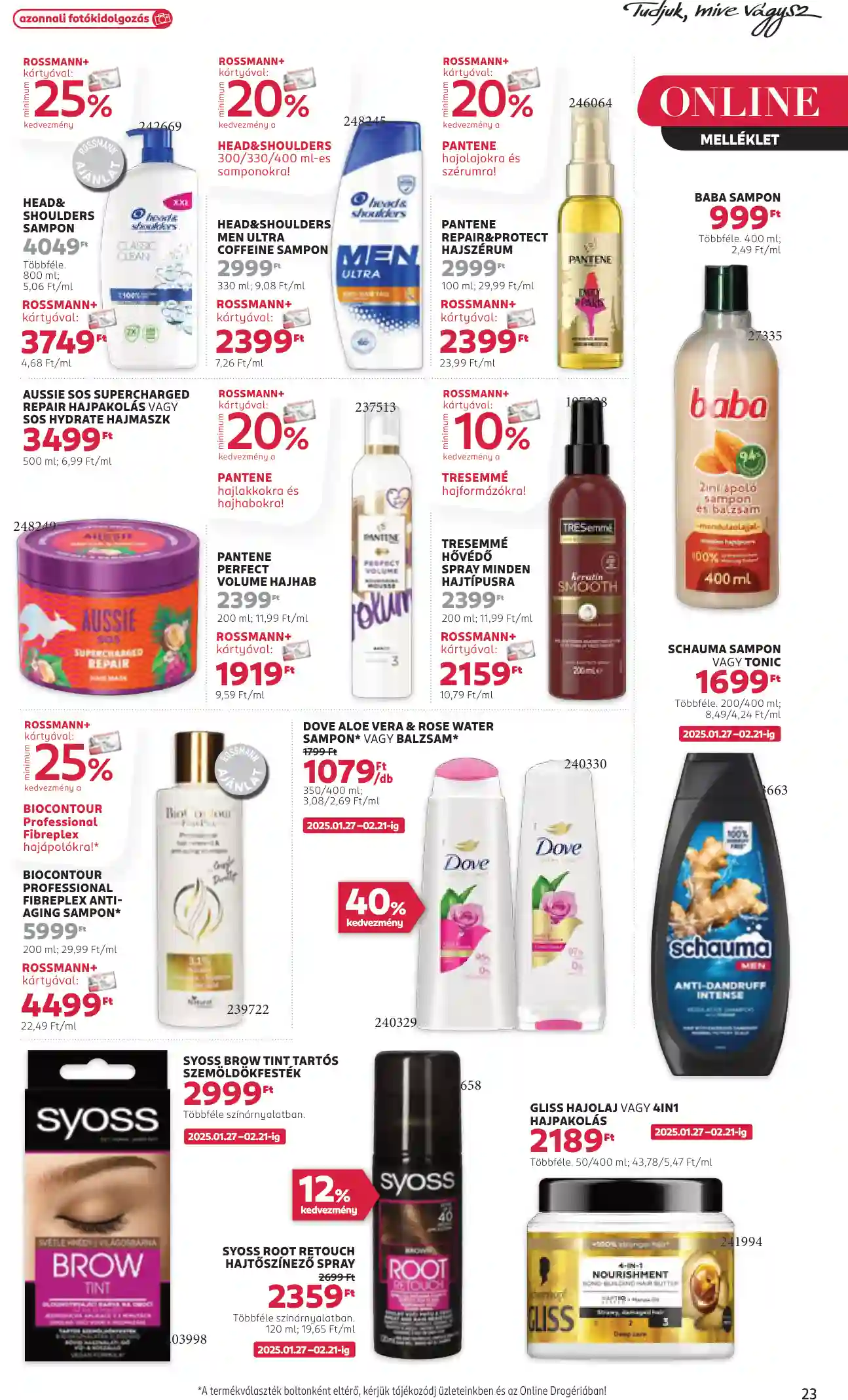 Rossmann akciós újság 5. hét (18 oldal)